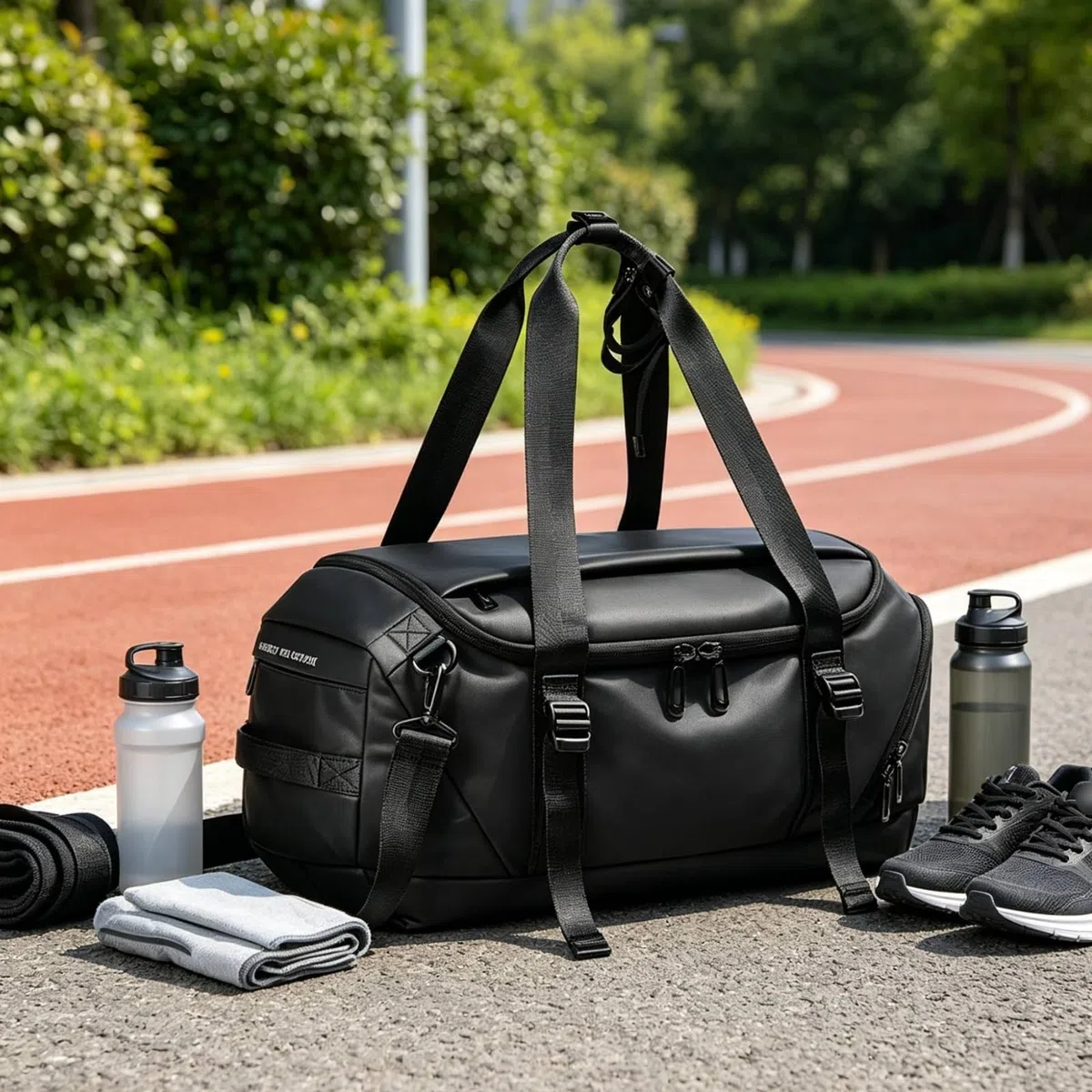 Qianly Zaino Sportivo Impermeabile Grande Capacità Borsa da Viaggio Capiente Trasporto a Mano a Spalla Borsa da Allenamento Multifunzione per Uomini, Outdoor