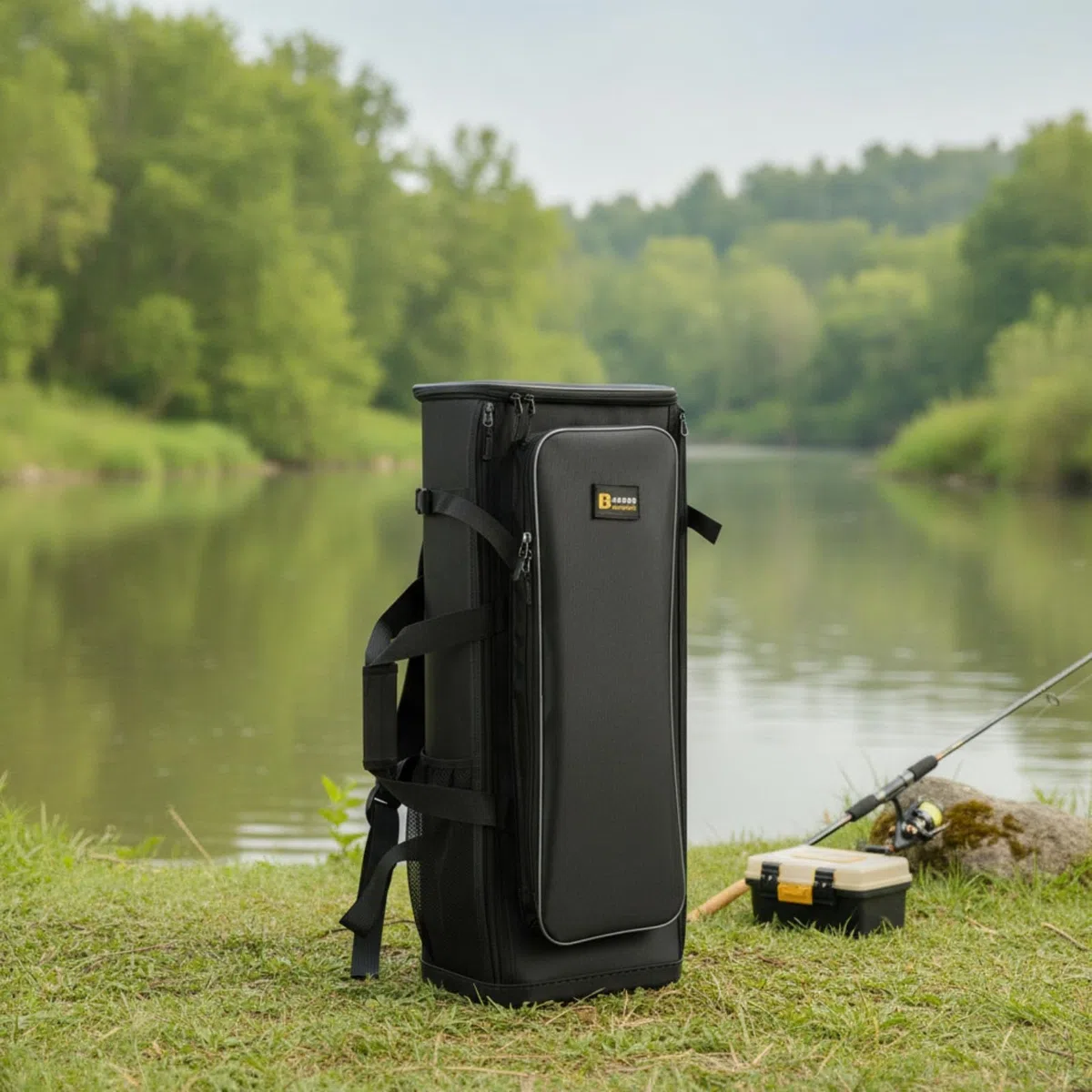 Borsa a Barile con Resistente Borsa Porta Canna da Pesca Portatile Custodia per Campeggio