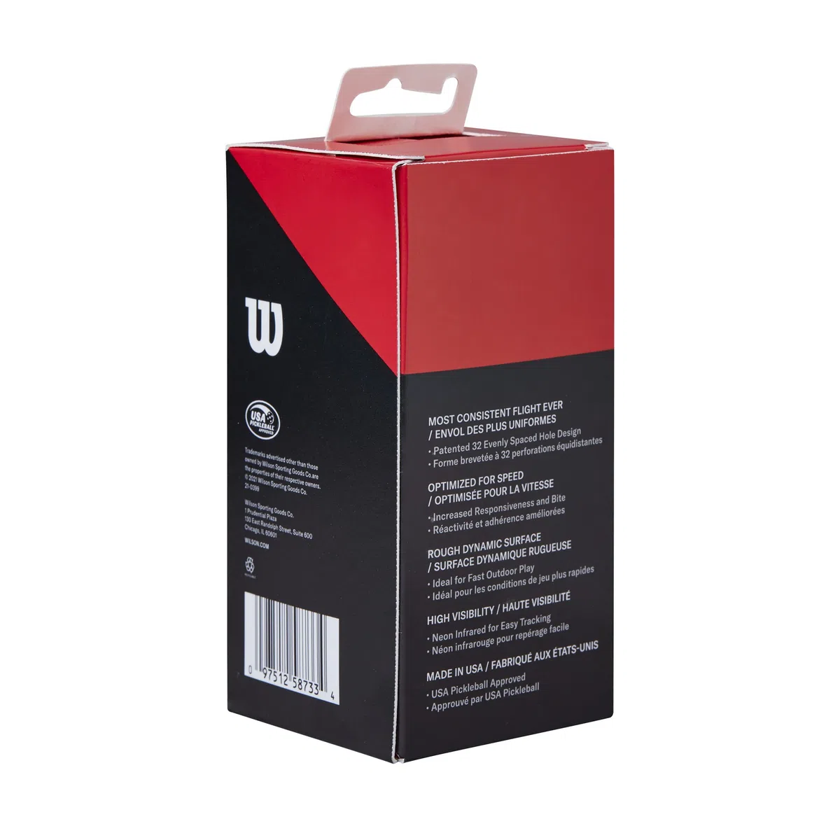 WILSON TRU 32 - Palline da Pickle, per esterni, confezione da 2, colore: Rosso