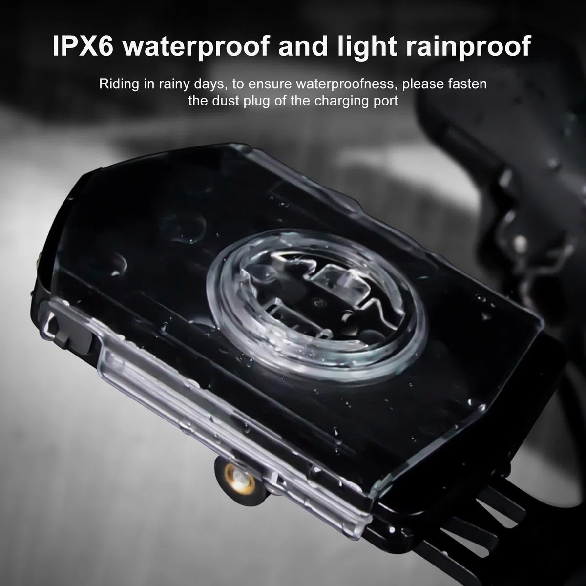Luce notturna per bicicletta, alta luminosità, 6,1 x 9,5 x 1,9 cm | luce per bici da strada, e riflettori, ricarica USB, per equitazione all'aperto, mountain bike