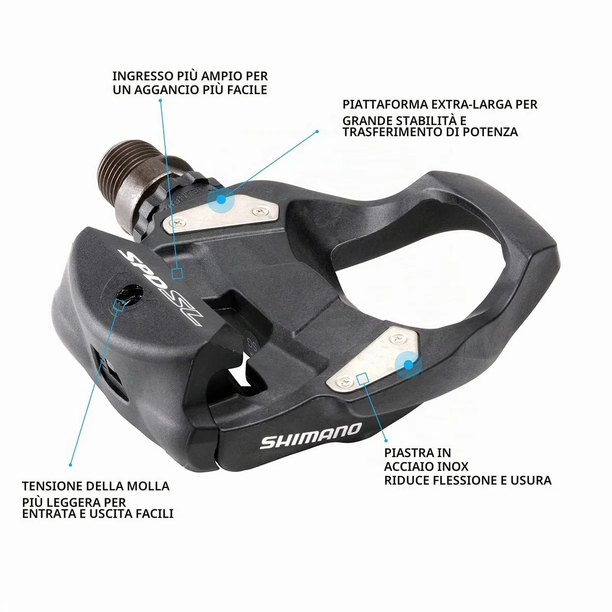 Shimano RS500 SPD-SL, Paia Pedali Unisex Adulto