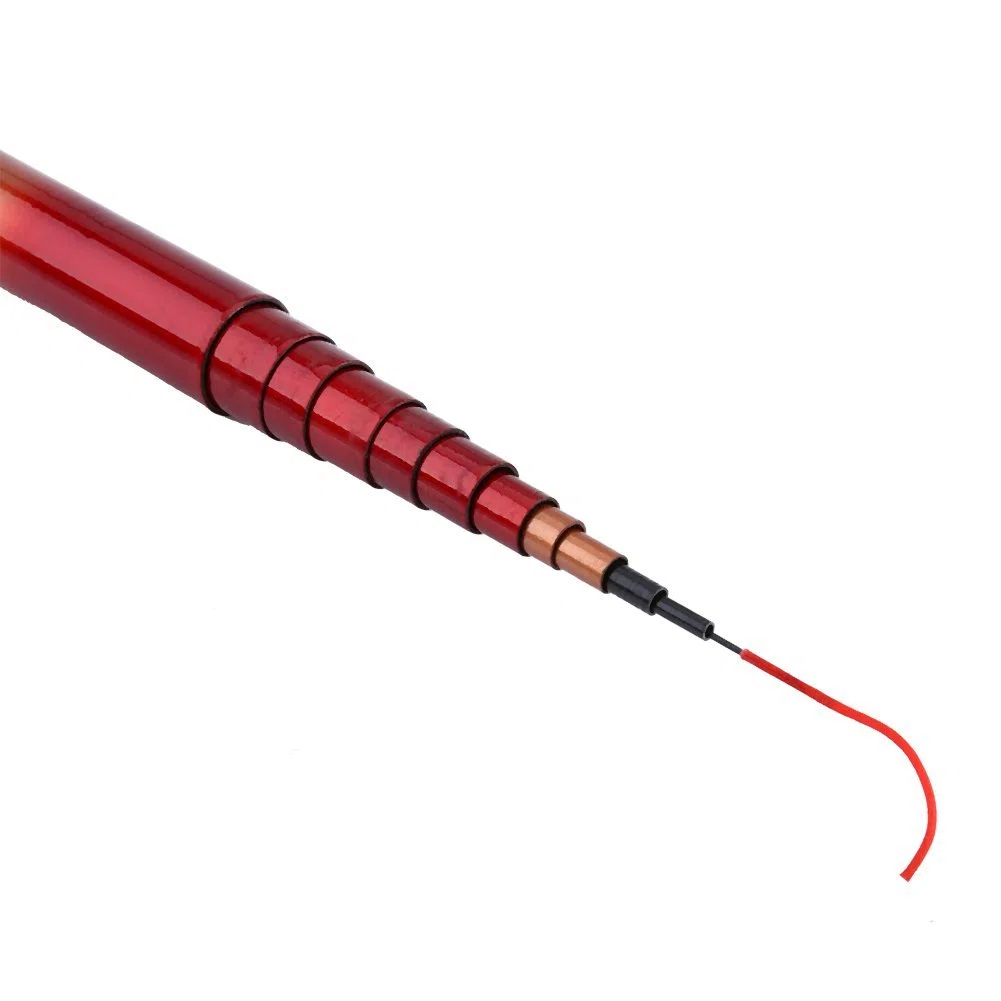 Canna da pesca telescopica, ultra leggera e ultra fine, canna da pesca in acciaio dolce 3,6M for principianti, pesca in fiume, viaggi e laghi