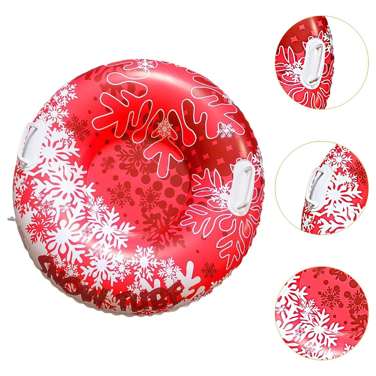 Tubo Gonfiabile da Neve per Slittino Maniglie Resistenti Seduta Profonda PVC Antifreddo Leggero Adatto per Giochi sulla Neve Regalo Compleanno