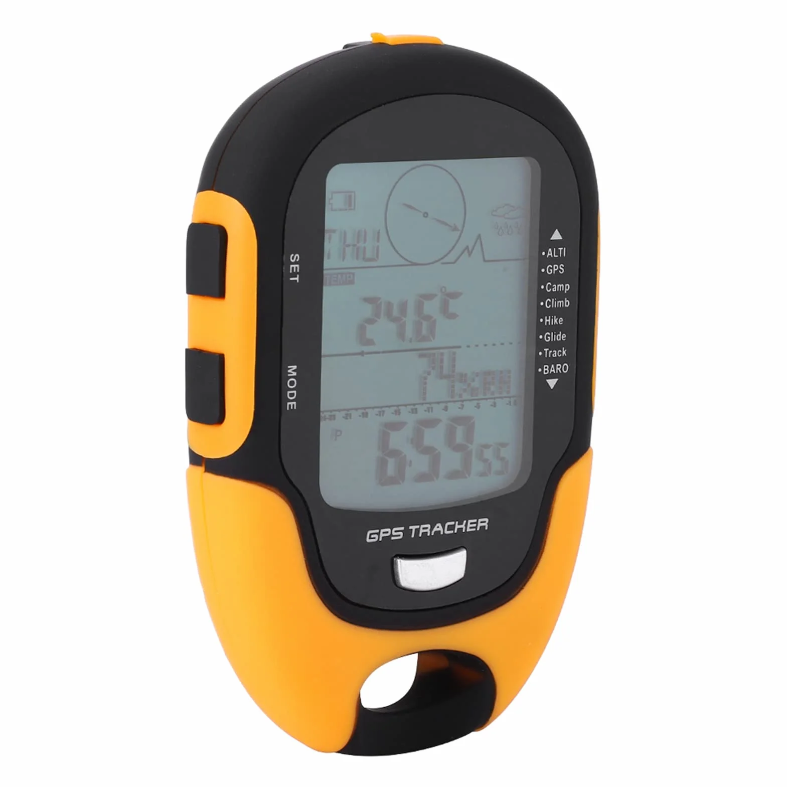 RIZGHWOY Ricevitore di Navigazione GPS Preciso Portatile con Altimetro Barometro Digitale Ricaricabile Tramite USB per Gli Appassionati di attività All'aperto