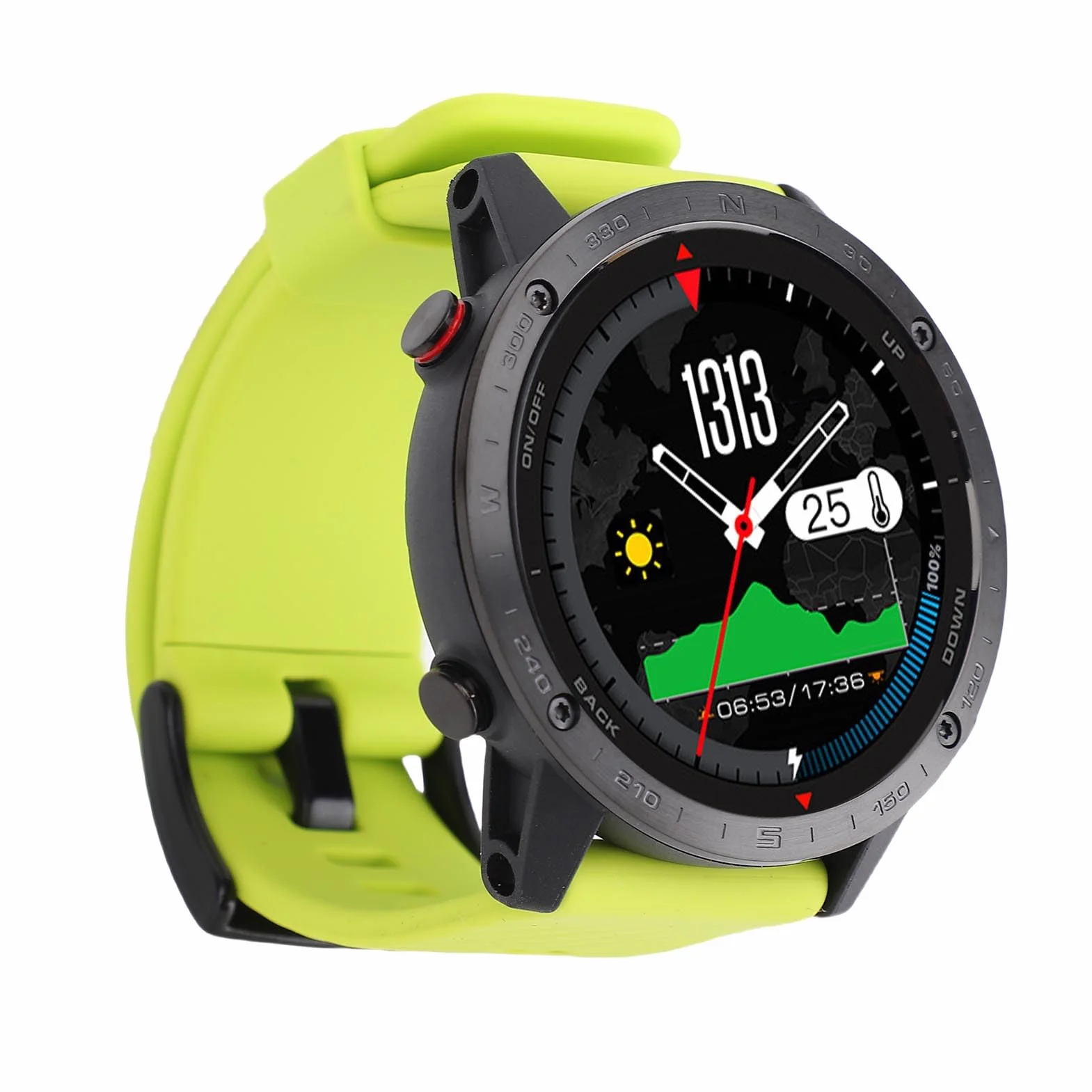 Emoshayoga Orologio Intelligente Rotondo con Display da 1,3 Pollici per attività Sportive All'aperto, Corsa, Escursionismo e Nuoto, Impermeabile Fino a 50 Metri