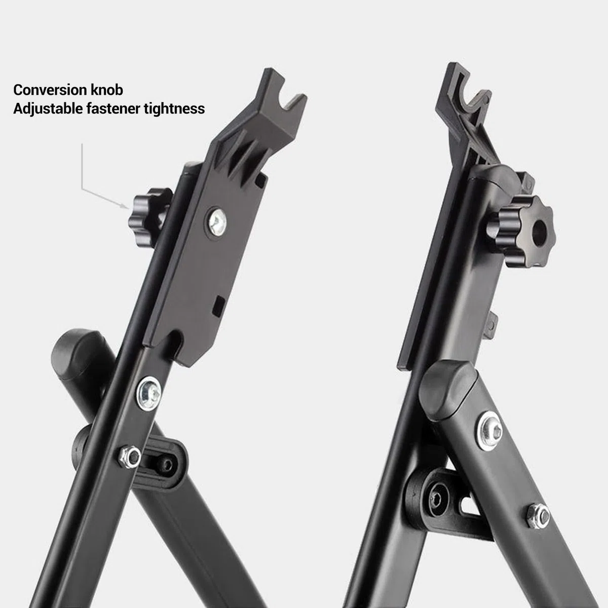 Cryfokt Cavalletto per Centratura Ruota Bici Pieghevole, Supporto per Manutenzione per Ruote da 16 a 29 Pollici, Acciaio Ad Alto Tenore di Carbonio, Plastica ABS, con Righello e Perno