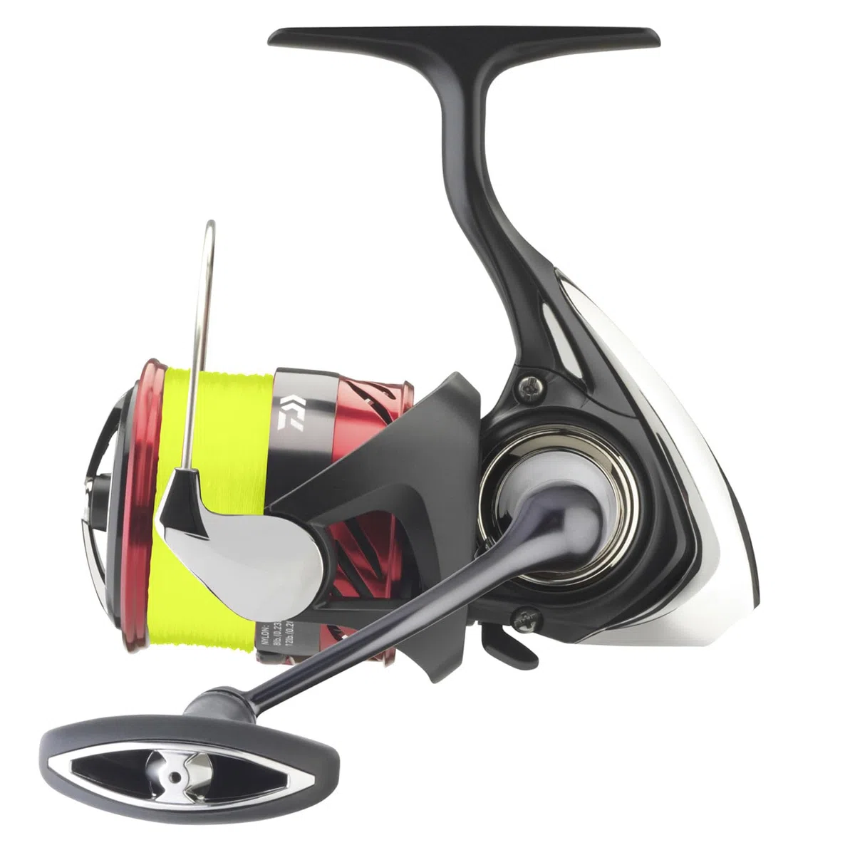 DAIWA 23 NINJA LT, Pre-Bobinato con Treccia Gialla J-Braid X4, Mulinello da pesca spinning, Frizione Anteriore