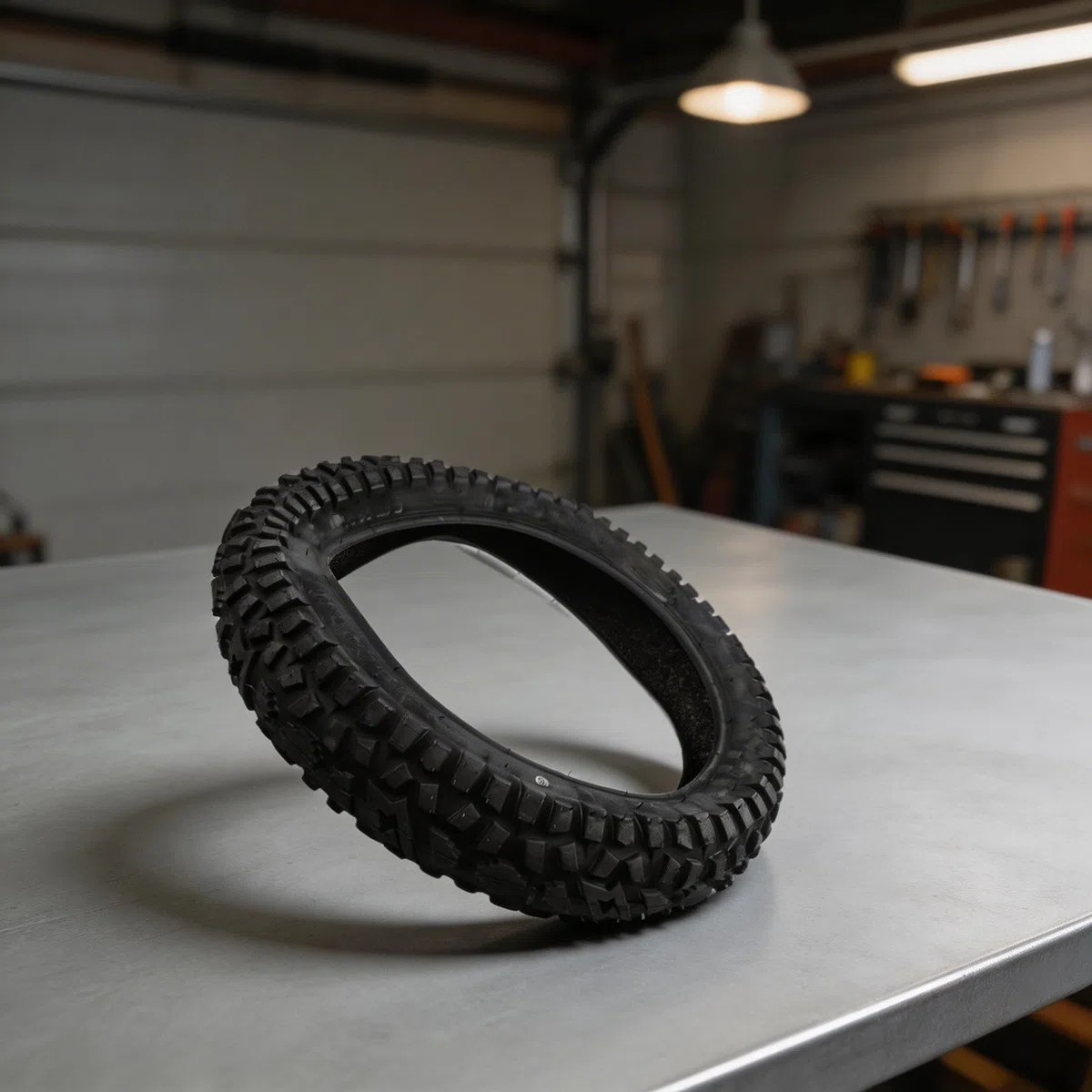 Pneumatico largo in gomma, 20 x 5 cm, per fuoristrada fuoristrada con migliore stabilità di trazione, adatto per bici elettriche da 20", nero