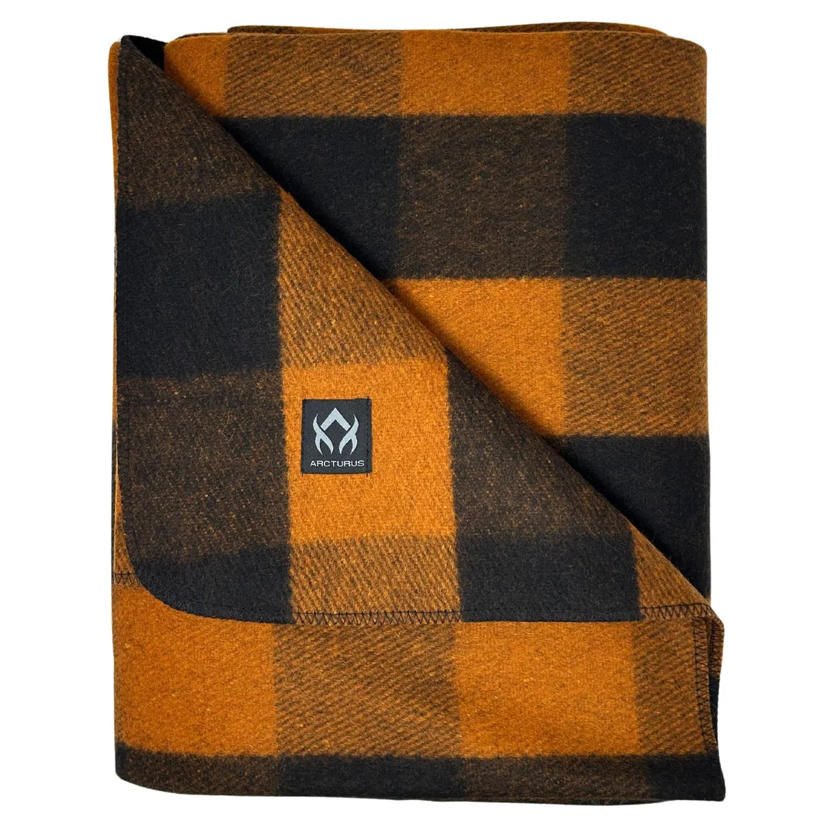 Arcturus Backwoods - Coperta in lana, 2 kg, calda, pesante, lavabile, grande, ideale per campeggio, attività all'aperto, kit di sopravvivenza e di emergenza (bufalo arancione)