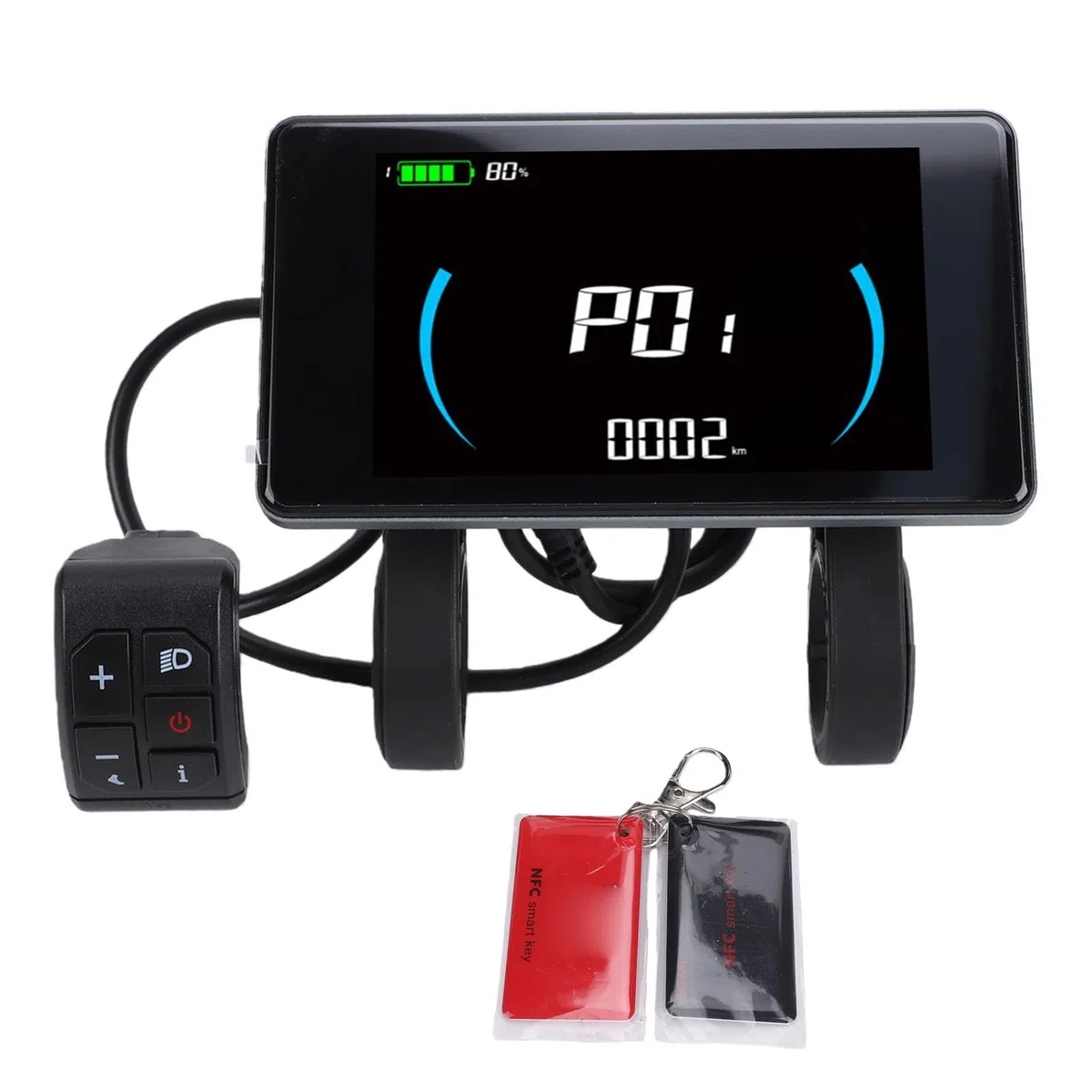 Vikye Display LCD per Bici Elettrica, Monitor velocità e Batteria