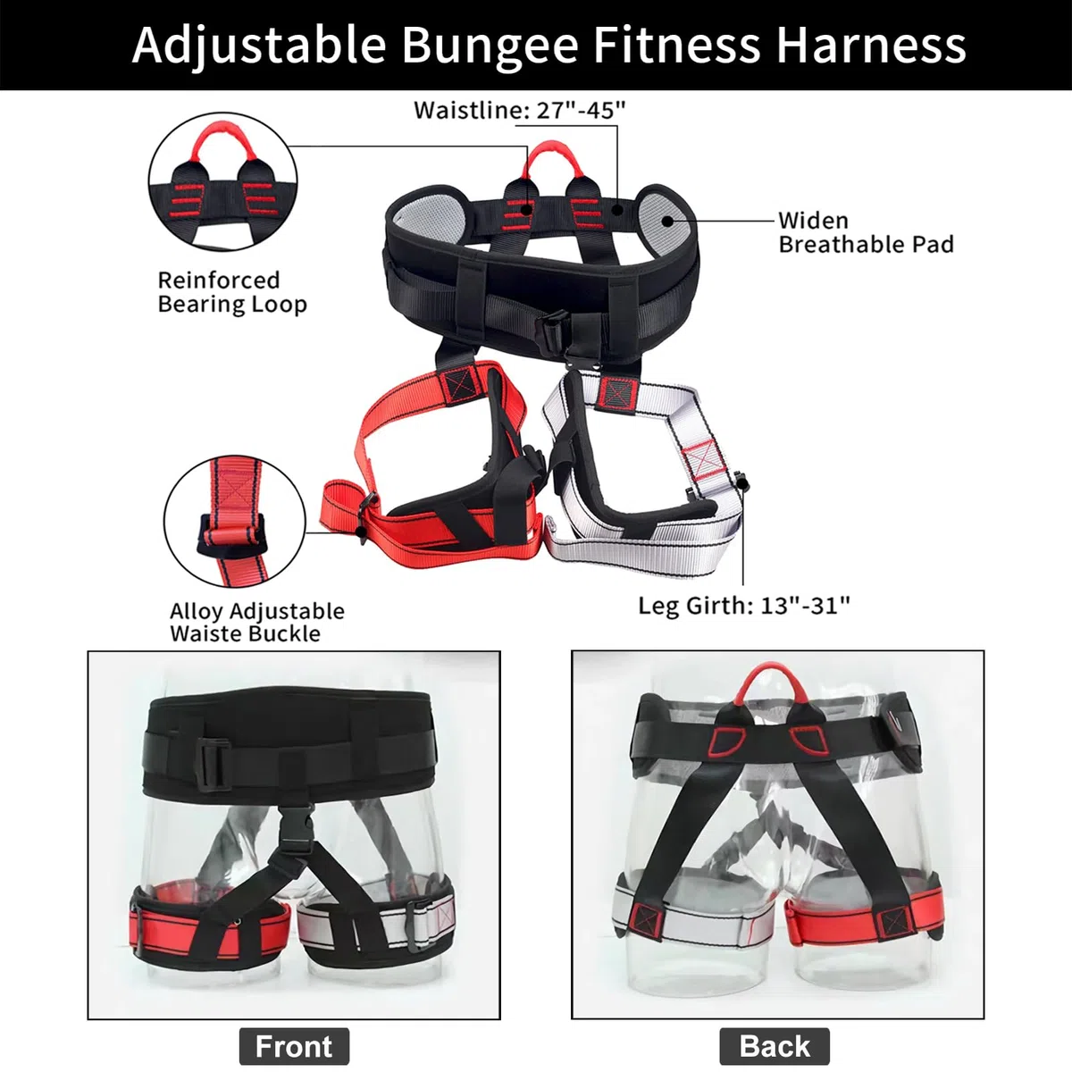 PRIOR FITNESS Bungee Fitness Set Yoga Corda Bungee Corda Resistenza Air Dance Corda Esercizio Fitness Casa Palestra Attrezzatura di Formazione Professionale
