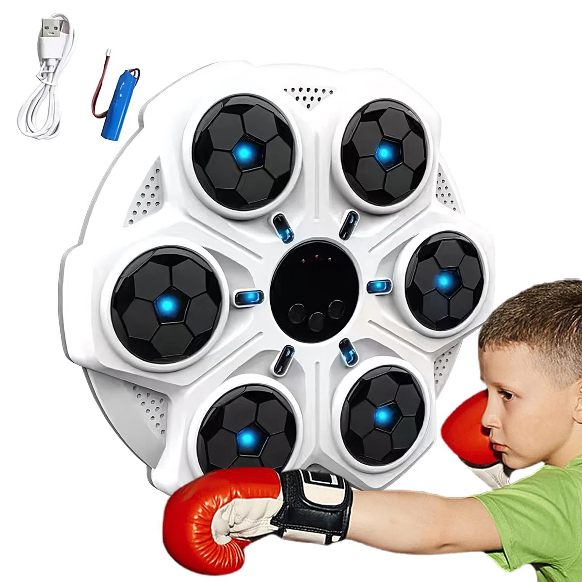 Punzonatrice musicale,Punzonatrice musicale - Macchina per l'allenamento di boxe montata a parete,Punzonatura musicale regolabile da muro, attrezzatura elettronica per allenamento per casa, interni, p