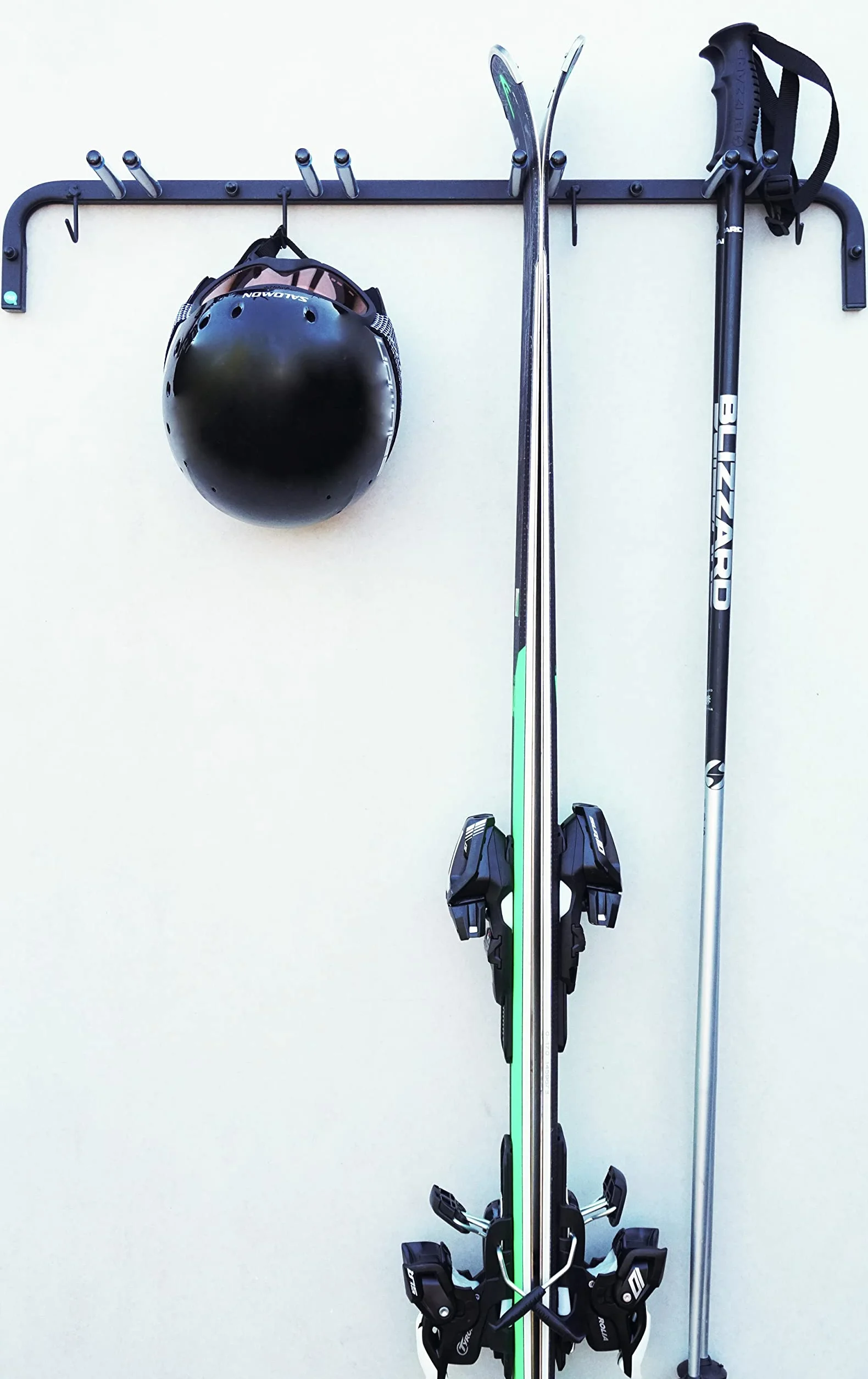 porta sci da muro portasci parete rastrelliera Supporto da sci per 4 paia di sci, 83 cm