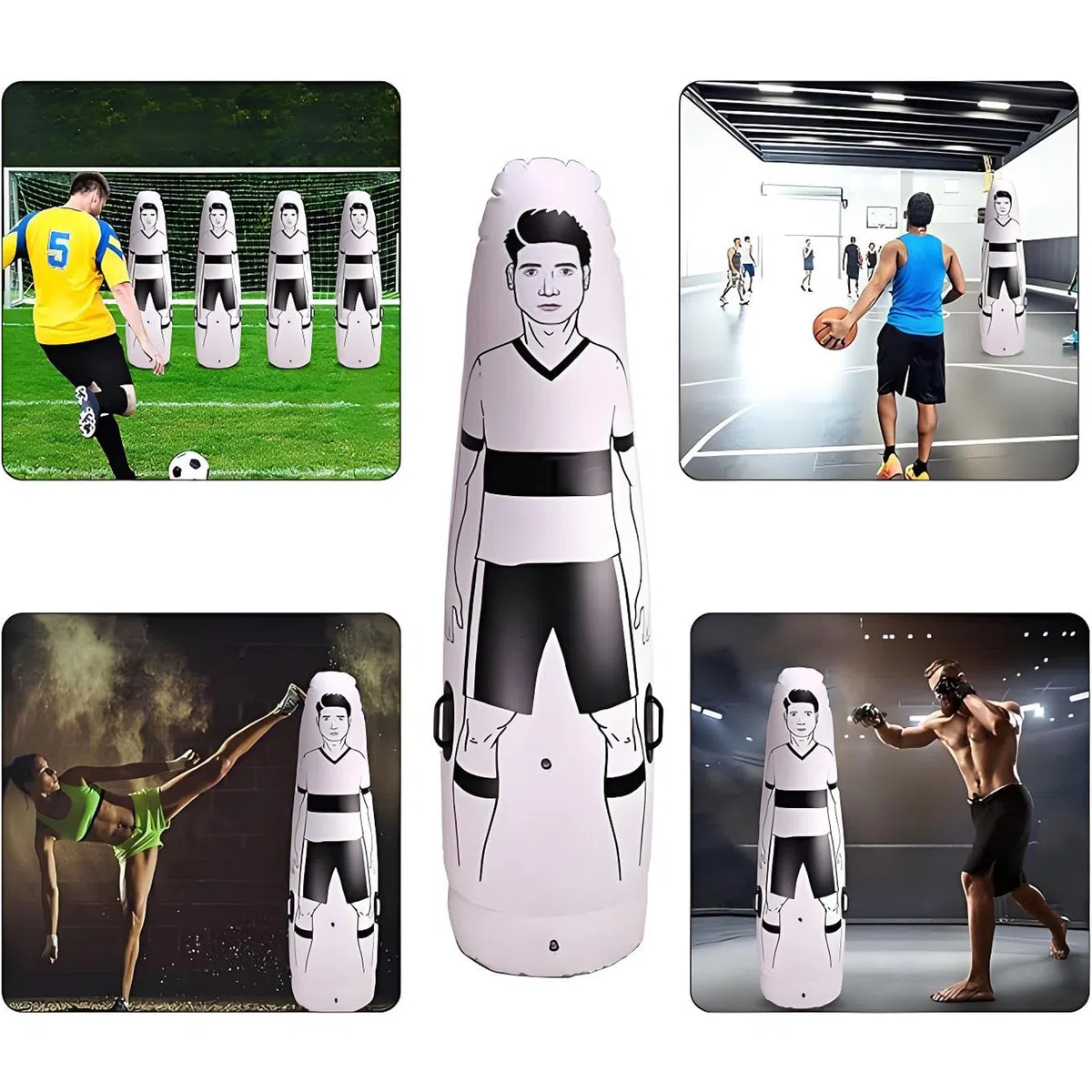 1.6m /1.75m /1.8 m /2.05m Figli Adulti Gonfiabile da Calcio Portiere Tumbler Air Calcio Training manichino