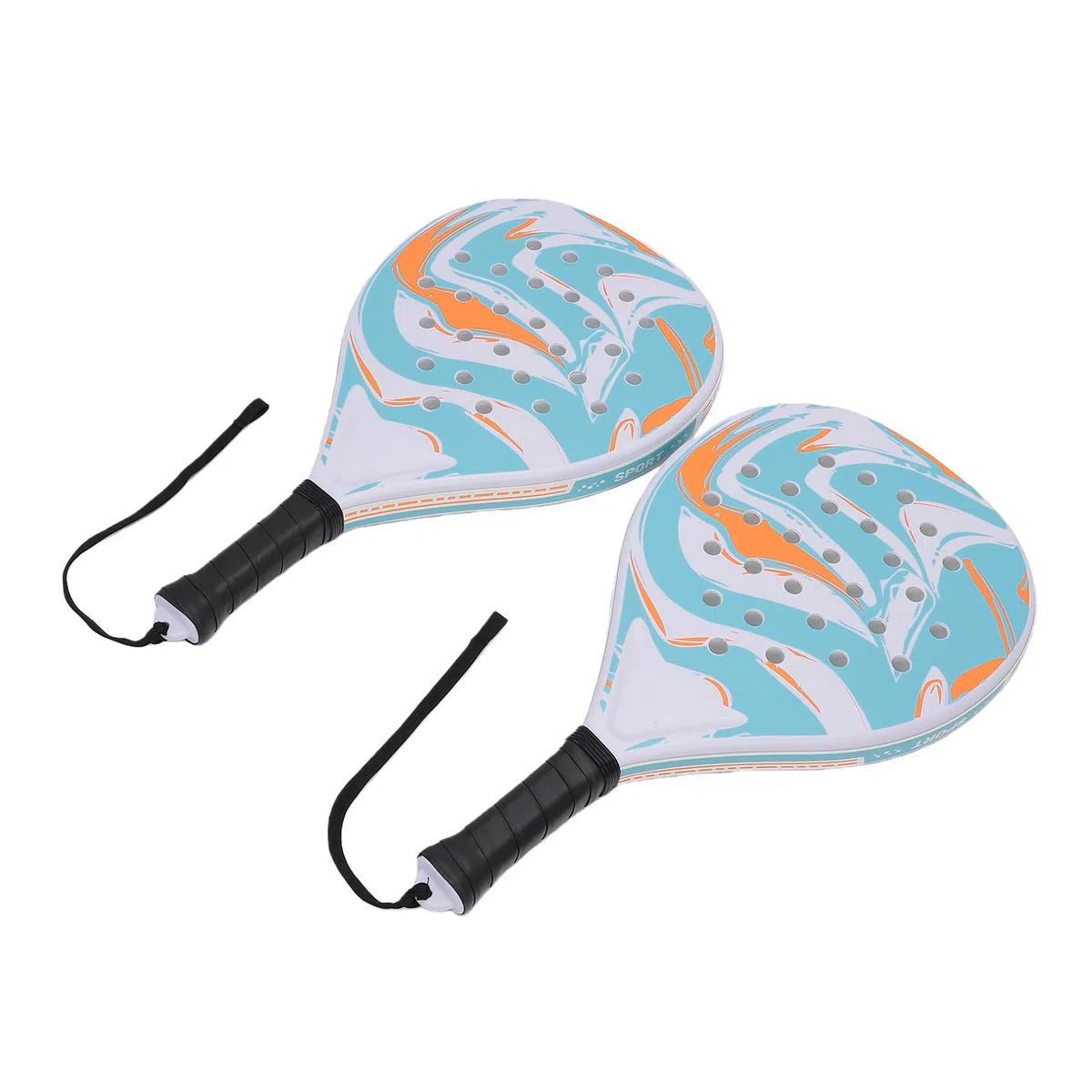 Racchetta da Paddle, Set di Racchette da Paddle con Nucleo in EVA Ad Alta densità con Struttura in ABS Leggero, Racchette da Rotonde per Principianti con 2 Borse per Palline da Tennis per