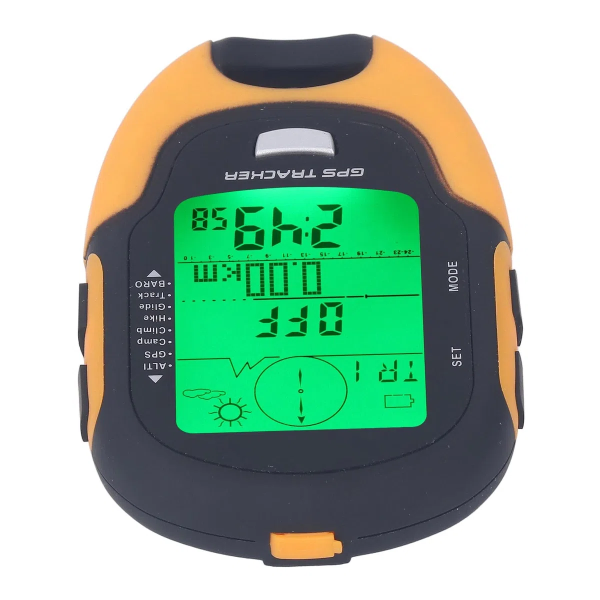 Misuratore Multifunzione GPS con Sensore Ad Alta Precisione, Altimetro, Manometro, Termometro, Igrometro, Impermeabile, Bussola, Ideale per Campeggio e attività all'aperto, IPX4