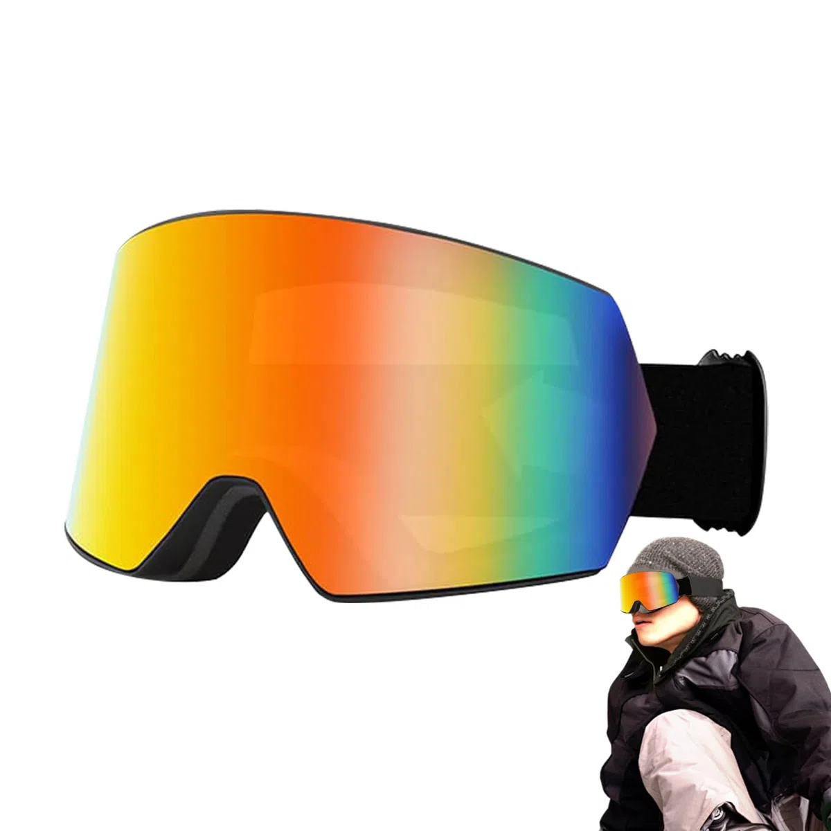 Occhiali da snowboard | Occhiali da sci/snowboard, antivento, doppio strato anti-appannamento, per bambini, ragazzi, ragazze, uomini, donne, adulti, giovani