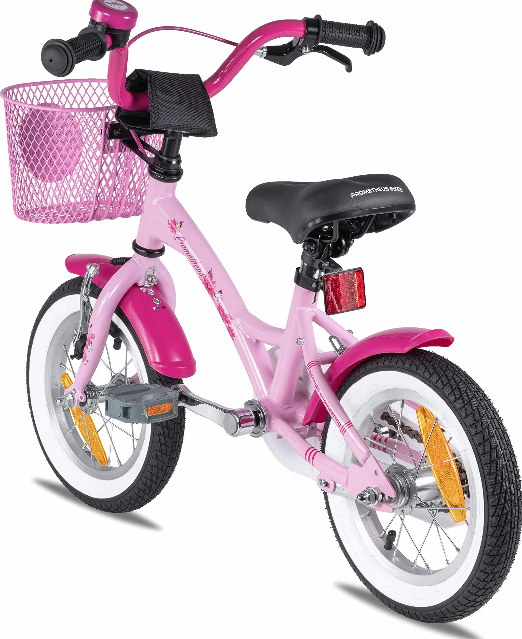 PROMETHEUS BICYCLES bicicletta bambini 3-5 anni bici bambina 3 anni bici bimba 12 pollici con rotelle e freno contropedale Rosa