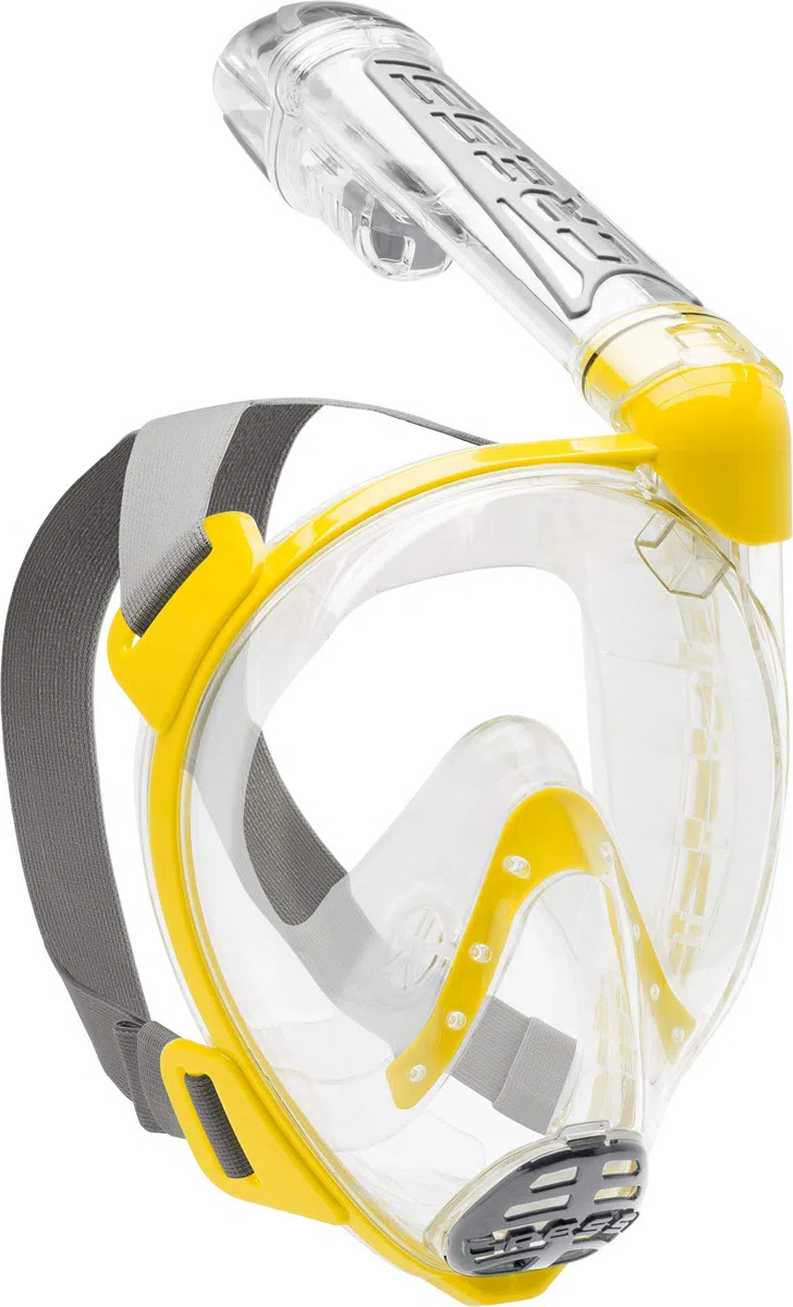 CRESSI Baron Full Face Mask - Integral Anti Fog Snorkel Comfortable Full Face Mask with Exhalation Valve and Dry Snorkel