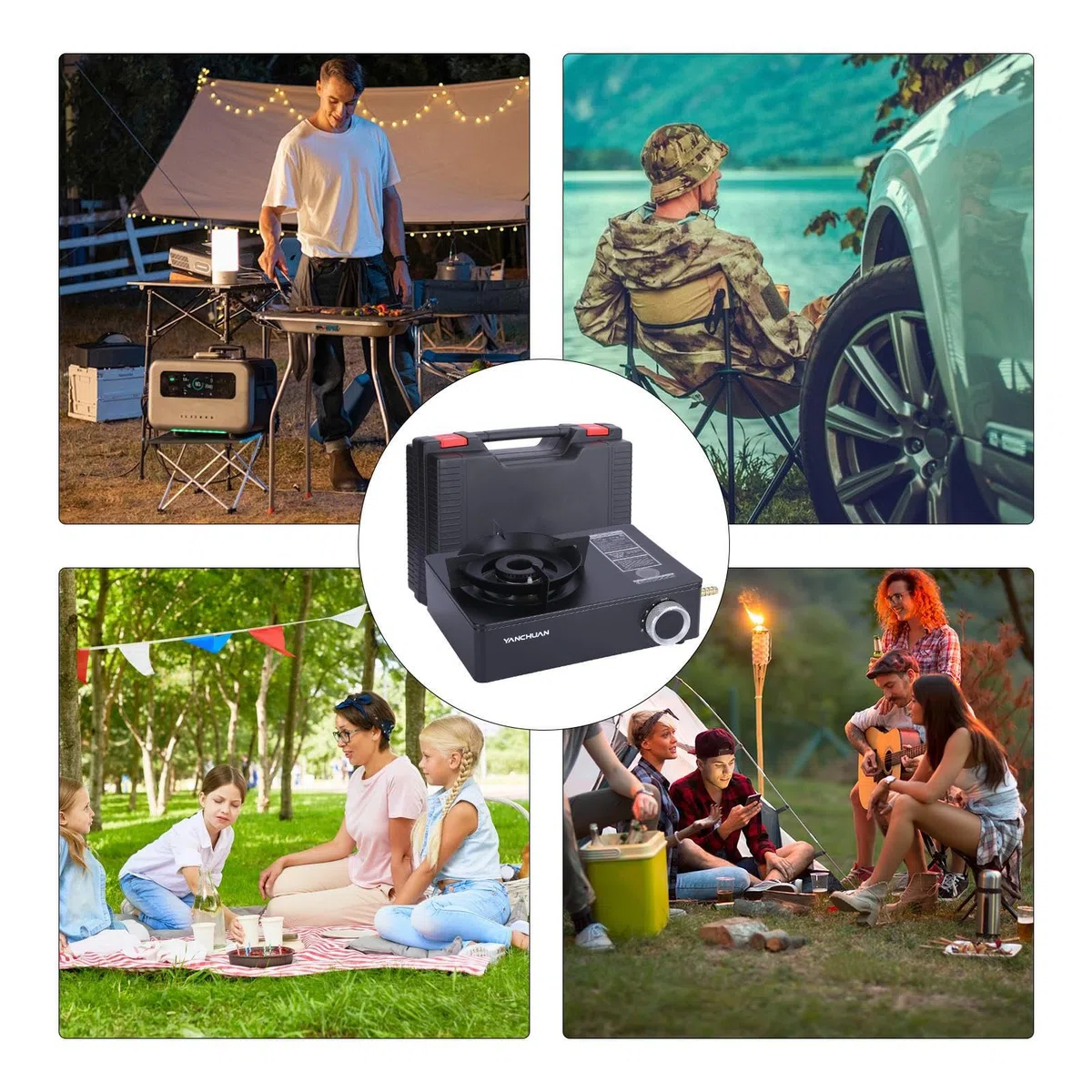 Cucina da campeggio portatile Attrezzatura Da Cucina Per Campeggio, Parti | Stufa Da Tenda Picnic, Feste, Viaggio, Pesca, Escursionismo, Emergenze, Casa, Famiglia, , Cibo, B