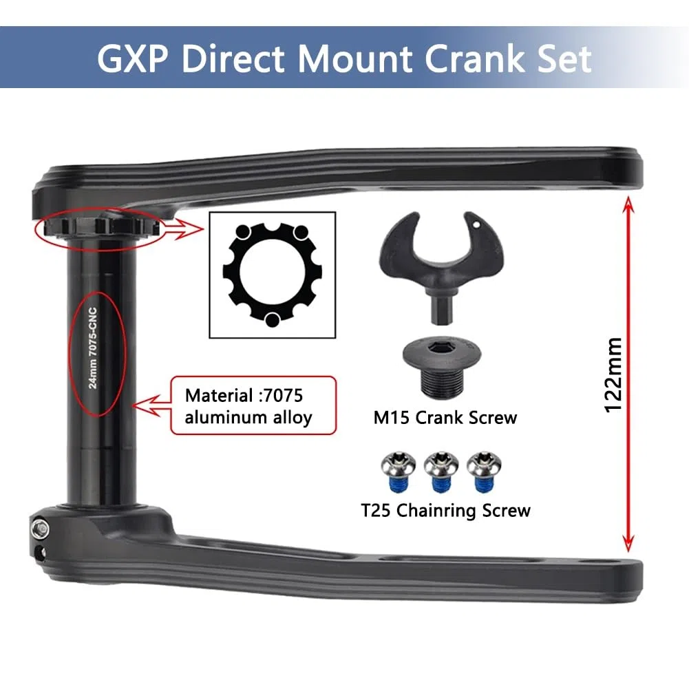 Guarnitura da 170 mm per bici da strada, guarnitura scheletrica integrata cava con movimento centrale BSA BB da 68 mm per BMX pieghevole, compatibile con 7/8/9/10/11/12 velocità, lega di alluminio.