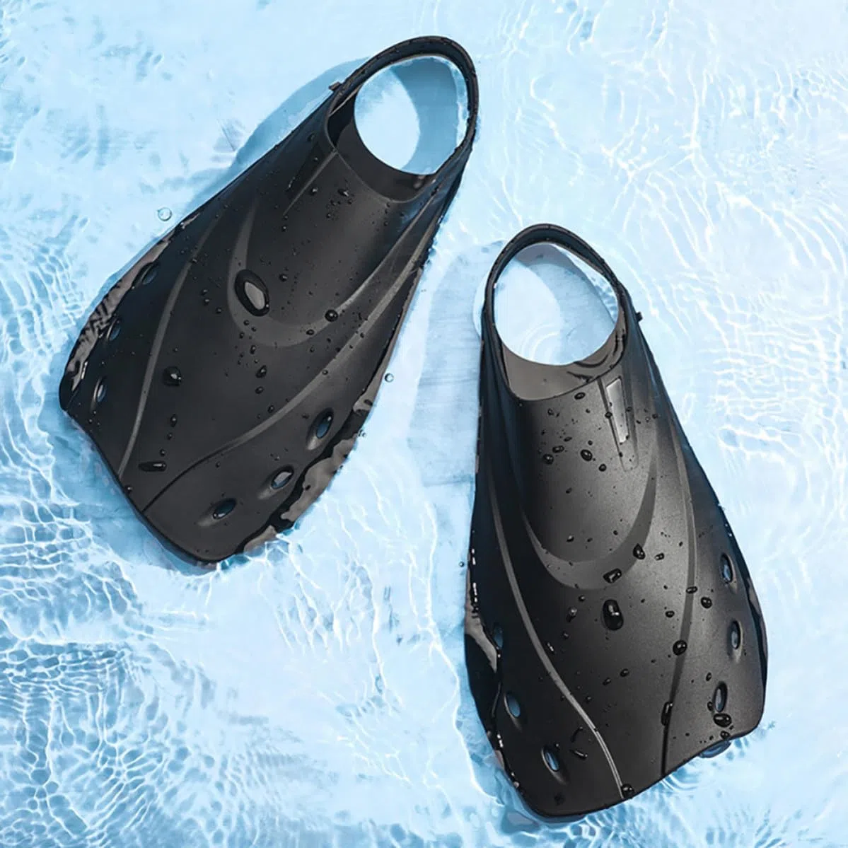 Pinne Ligere da Nuoto Corte Regolabili Unisex in ggere e Portatili per Allenamento Piscina e Mare , per Immersioni e Snorkeling