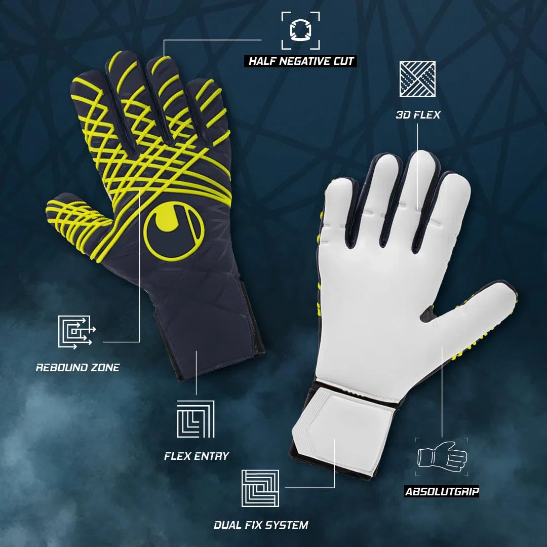 uhlsport Prediction Absolutgrip Hn Fit - Guanti da Portiere di Calcio Bambini e Adulti