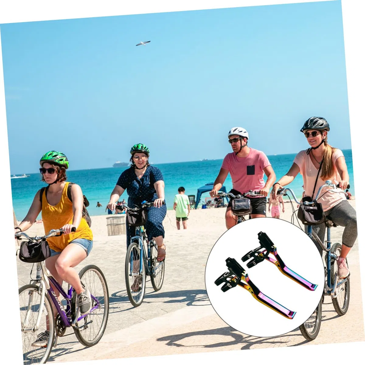 BESPORTBLE 1 Paio Leva del Freno della Bicicletta Bici da Strada Manubrio Bar Leve Freno Freno Frizione Leva A Mano Biciclette Bicicleta Kid Bike Mountain Bike Leva del Freno in Lega di