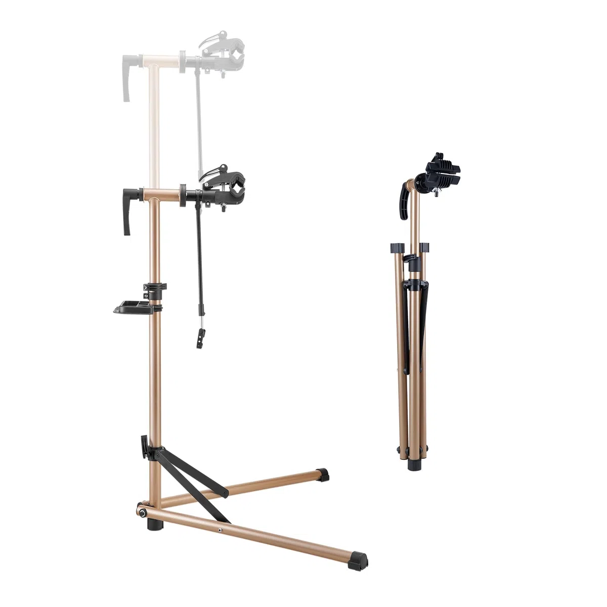 VEVOR Supporto per Riparazione Bici 1040 x 720 x 1590 mm Supporto da Lavoro per Bici Resistente, Capacità di Carico di 39,9 kg con Altezza Regolabile 1050 a 1520 mm e Vassoio Portautensili Magnetico