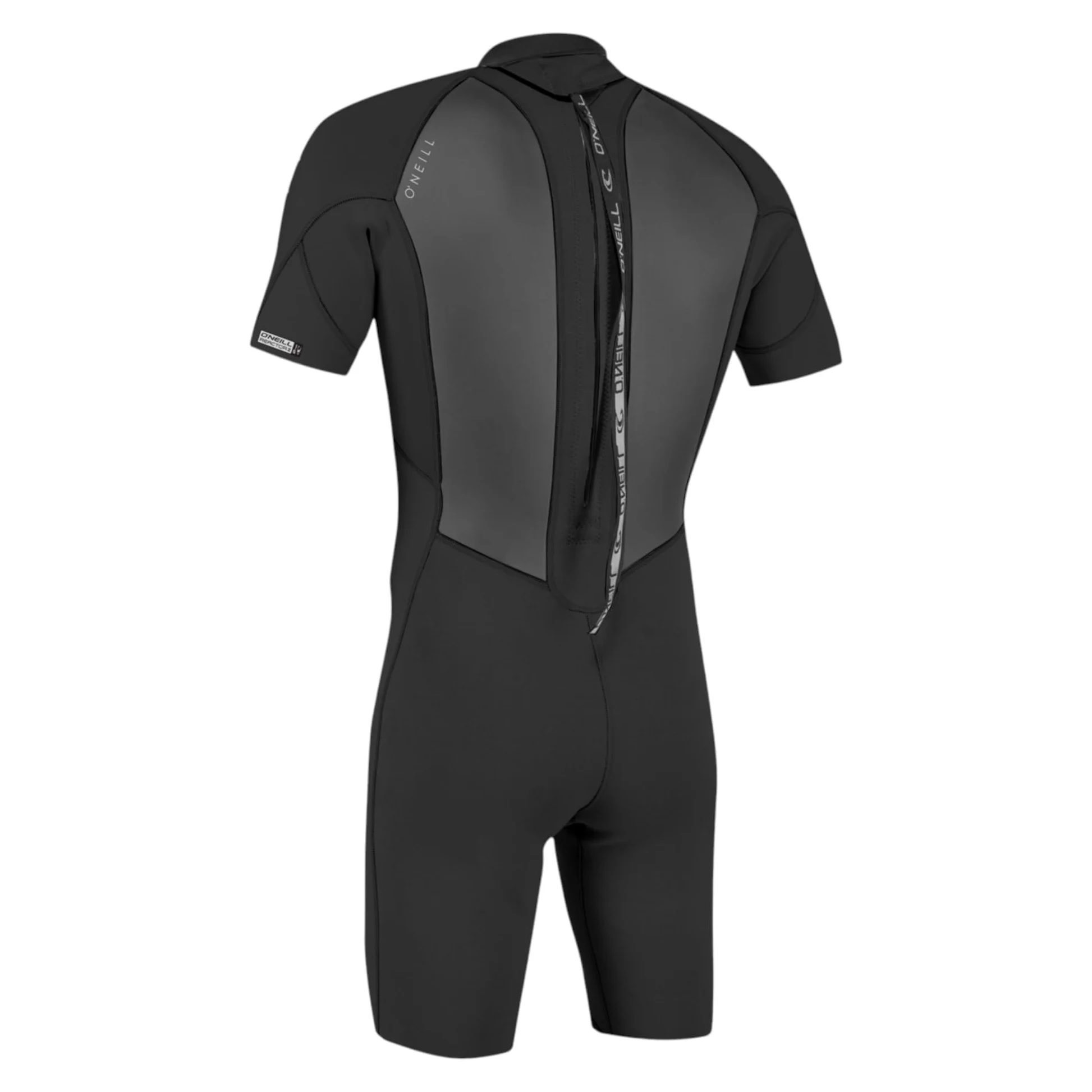 O'NEILL 2026 Uomini Reactor-2 2mm Back Zip Shorty Tuta Neoprene 5041B - Black/Grafite