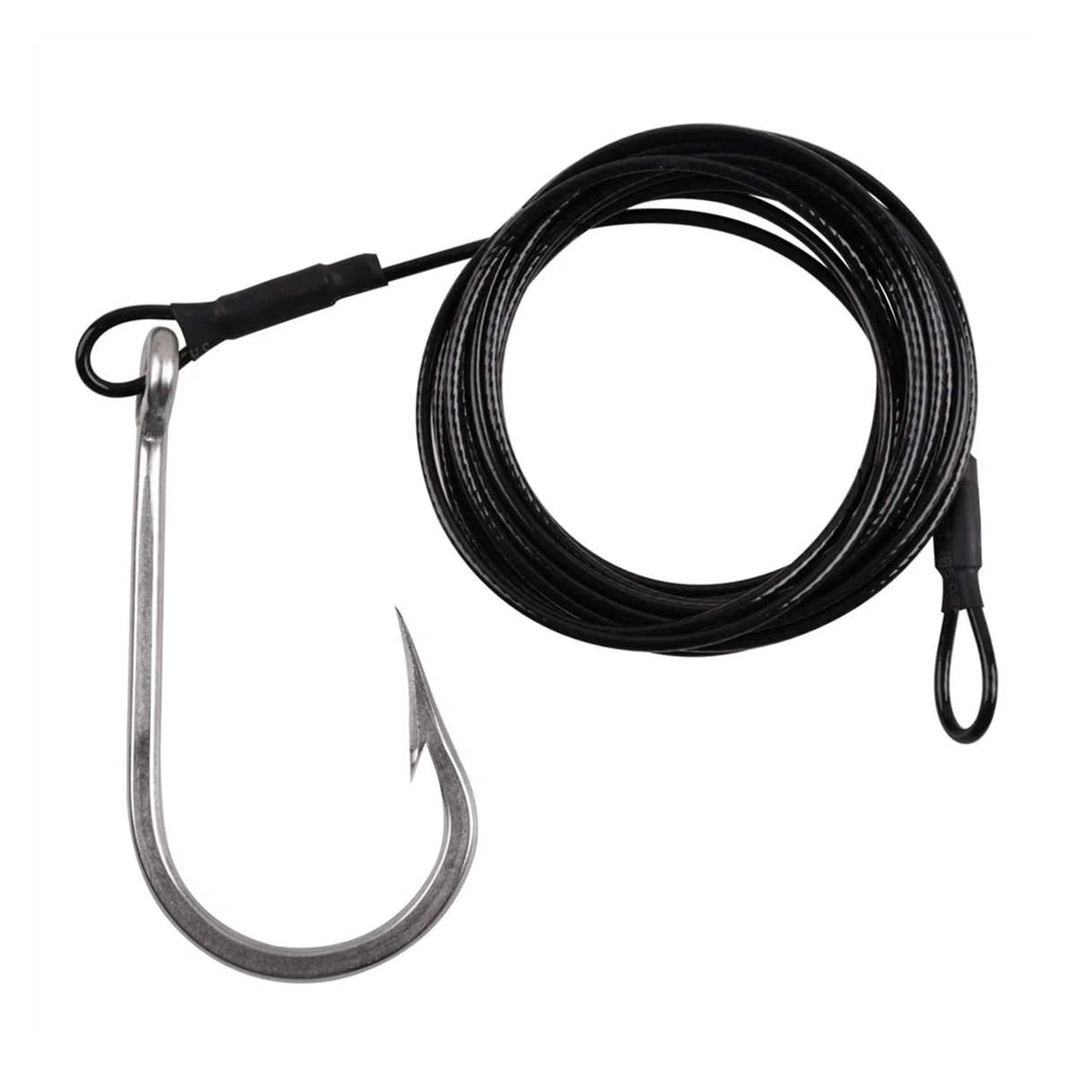 Ami da Pesca 6 Pz Shark Tonno Amo da Pesca in Acciaio Inossidabile Big Game Bait Hooks Nylon Coated Cable Wire Leader for la Pesca in Acqua Salata Amo da Pesca(5-0 6Pcs)