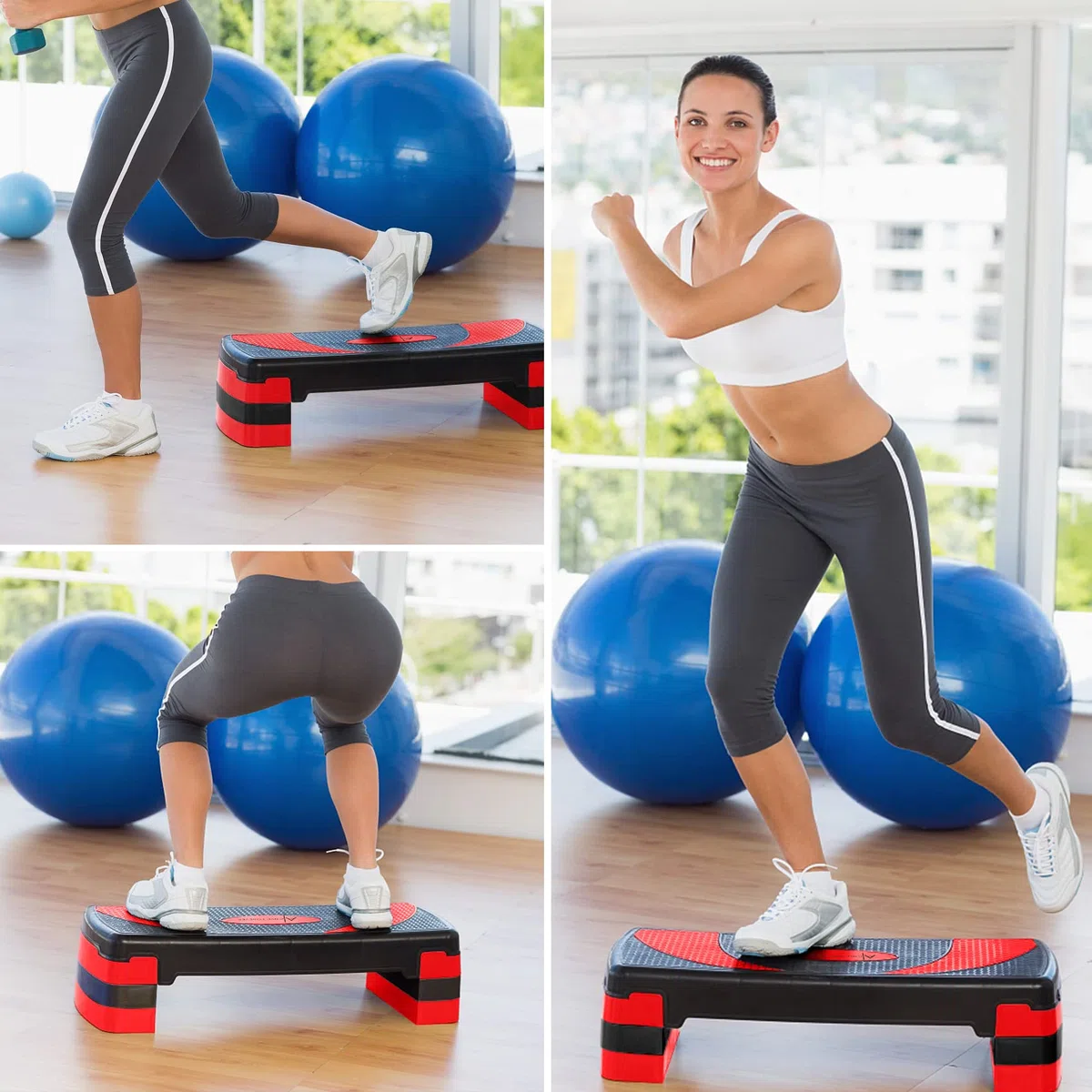 Step Fitness casa, Step da Aerobica, 3 altezze regolabili, Adatto a casa e in ufficio, Attrezzi palestra casa