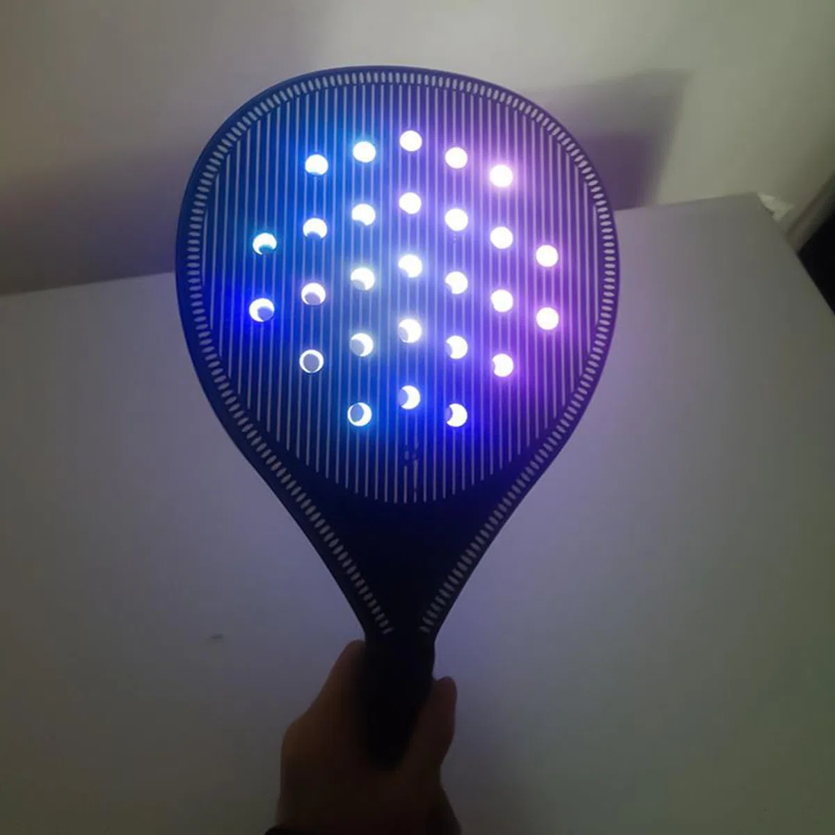 Racchetta da Tennis per Donne Set Di Pagaia Da Spiaggia Luminosa USB | Racchetta In Fibra Di Carbonio Con 2 Palline Sportivi Per Allenamento Viaggio Giovani Sport All'aperto