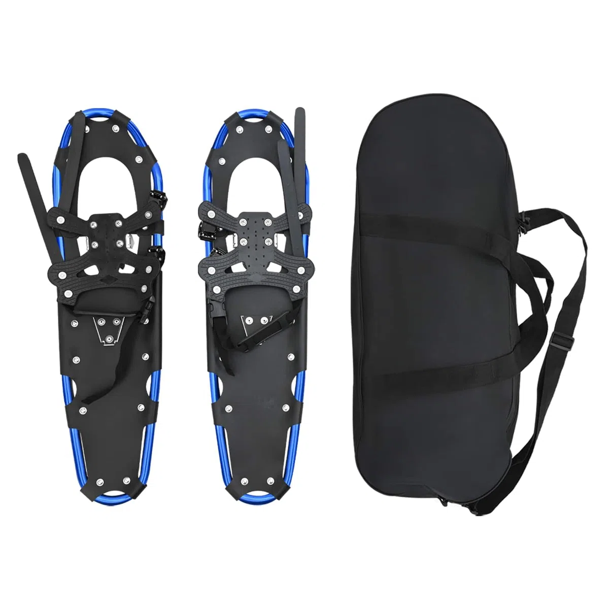 Racchette da neve per uomo e donna, 78,5 x 22 cm, set di racchette da neve regolabili con sistema a cricchetto, telaio in alluminio leggero con borsa per il trasporto