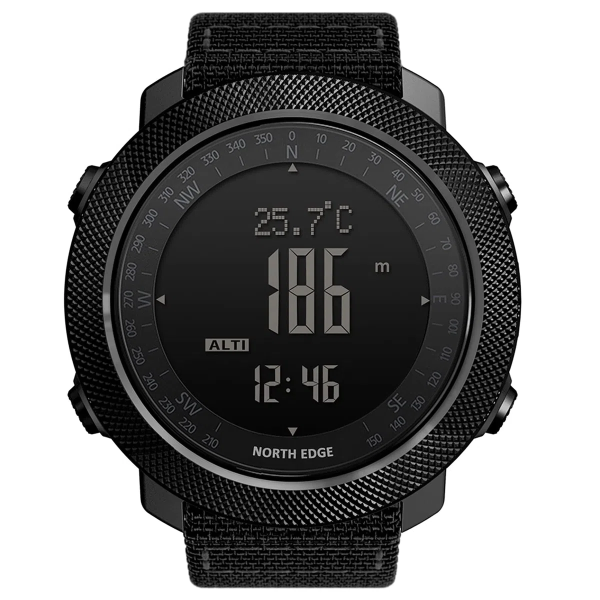 Irfora Orologio da polso impermeabile da uomo digitale con altimetro, bussola, World Time 50 m, impermeabile