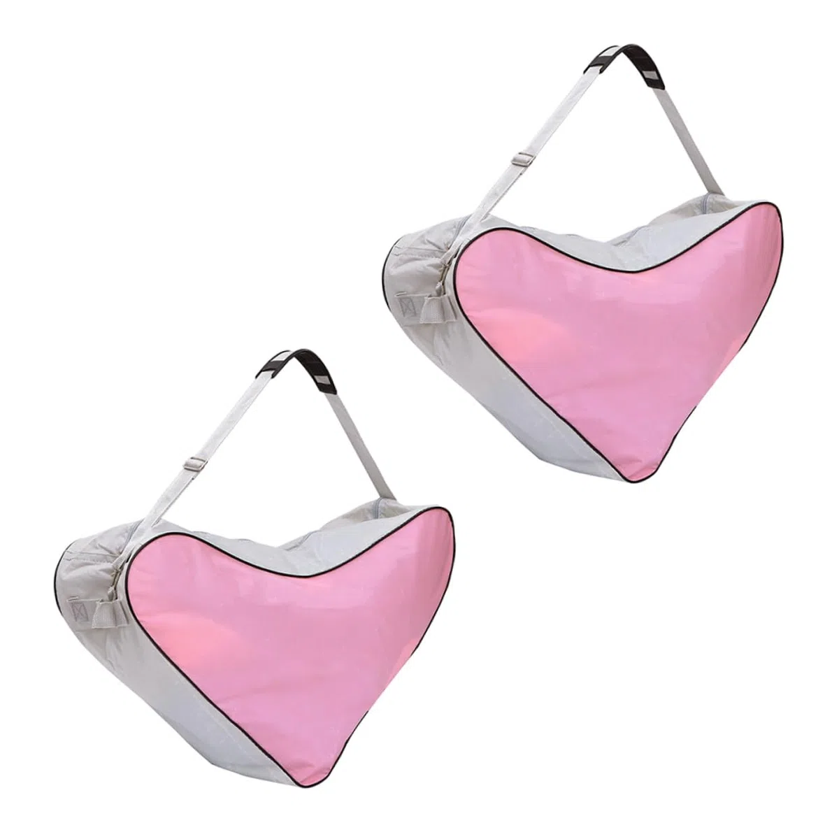 UKCOCO Borsa per Pattini a Rotelle Triangolare 2 Pezzi Rosa | Tessuto Oxford, per Inline Skates Shoes e Ice Skates, Design Portatile Facile da Pulire