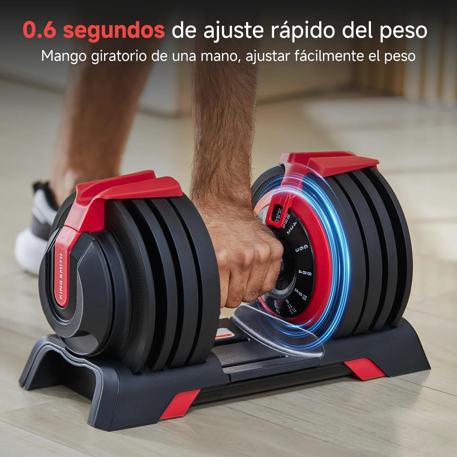 Set di Manubri Regolabili, 3 in 1 Peso Della Mano per Donne e Uomini a Casa, Attrezzature per l'allenamento Della Forza, Sollevamento Pesi, Manubri per Bodybuilding (Una Manubri e Altri Accessori)
