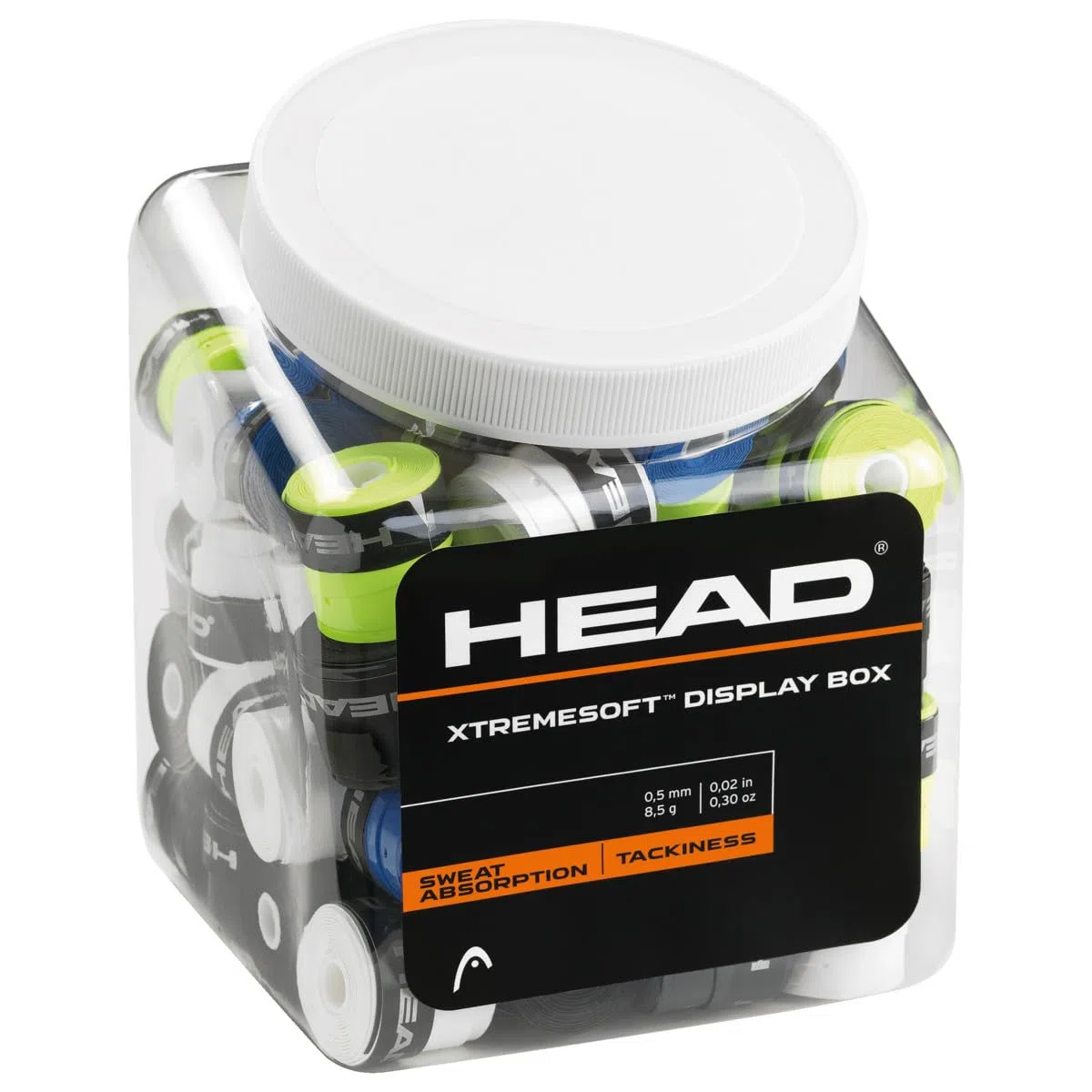 HEAD Xtremesoft Display Box Overgrip, Bianco/Nero/Blu, Taglia Unica
