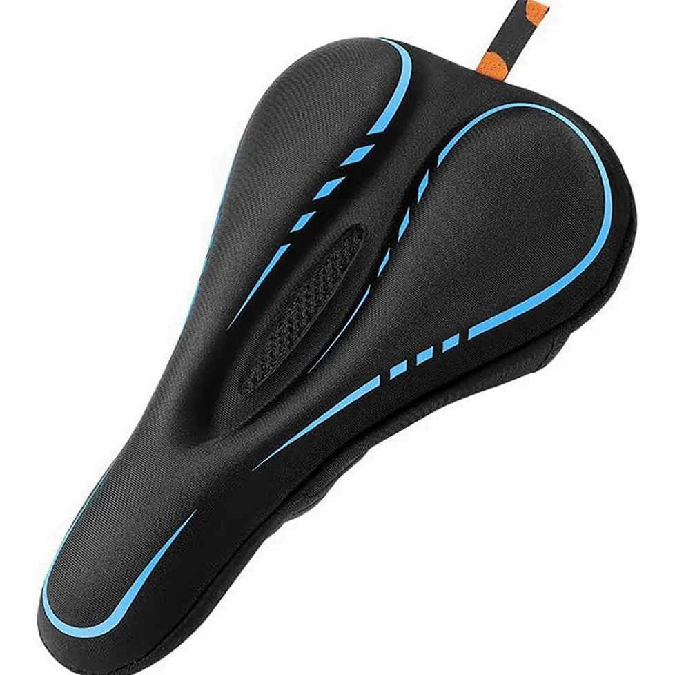 Coprisella per Bicicletta per Trek 1000c 2004, Copri Sella Bicicletta Comoda in Memory Foam a Doppio Strato, Coprisella Bici Gel Morbido,Blue