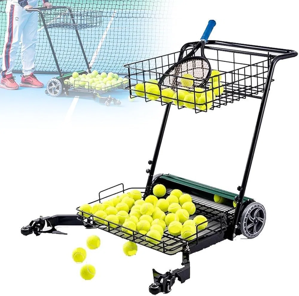 Raccoglitore di palline da tennis per raccogliere fino a 290 palline per allenamento in palestra