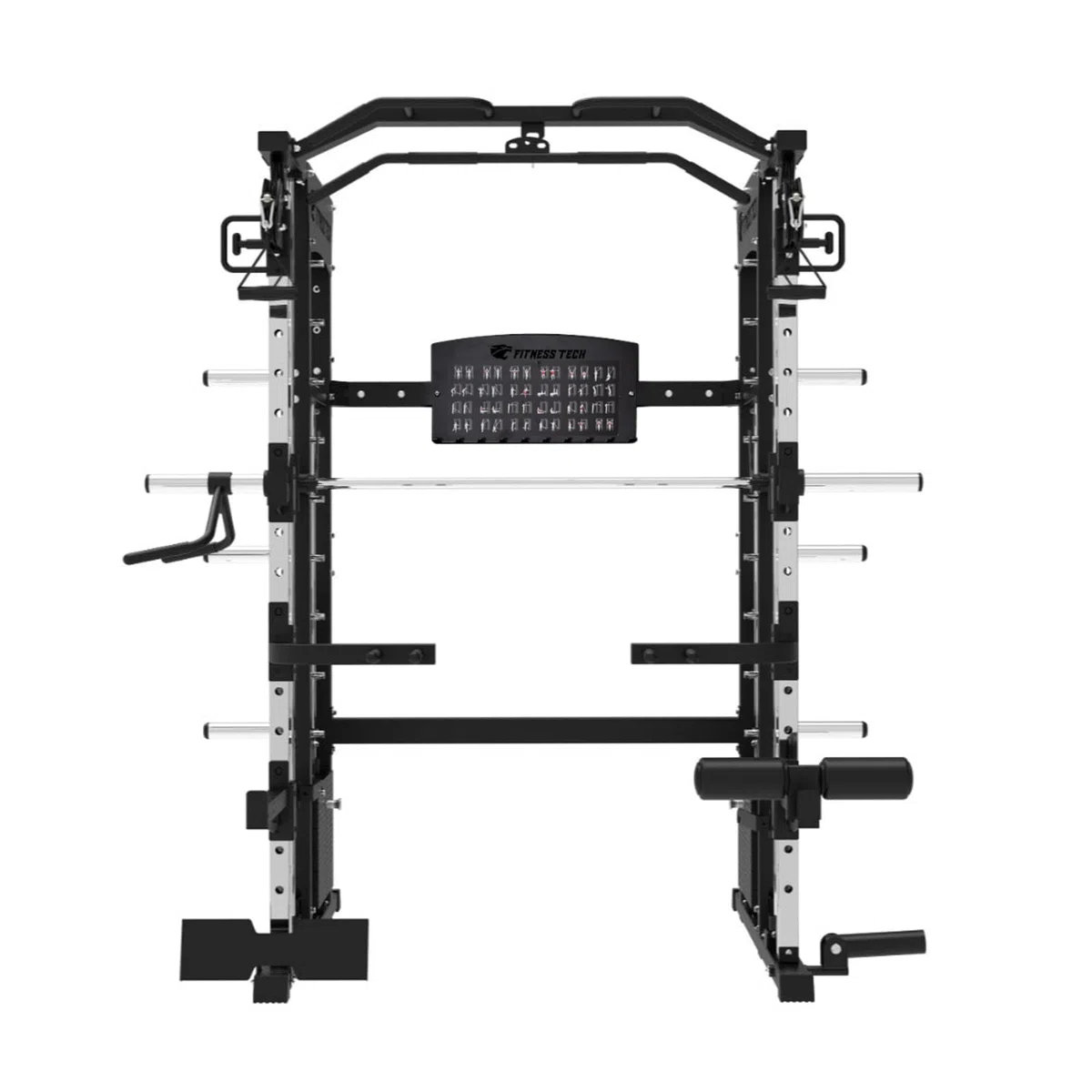 Multistazione Palestra Semiprofessionale F20 Home Gym 200 kg | Smith Machine Multipower con Pulegge 2:1, Lat Machine, Pesi Integrati e Struttura Rinforzata