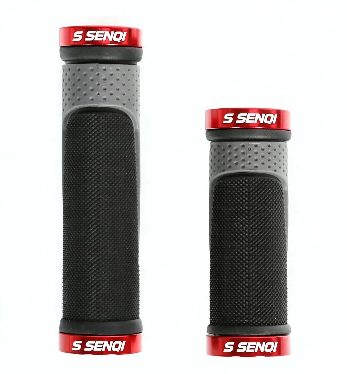 SENQI - Manopole leggere per bicicletta, 130 mm e 130 mm, 130 mm, 90 mm, 90 mm e 90 mm, adatte per manubri da 22,2 mm, antiscivolo, adatte per biciclette a velocità multipla, mountain bike, BMX
