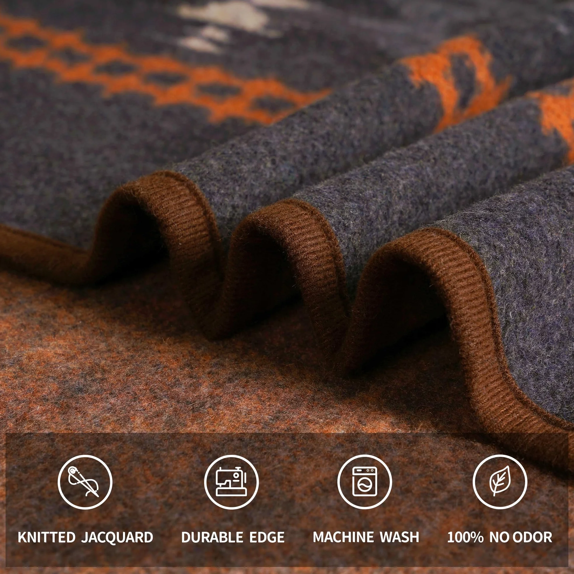 ACUSHLA Coperta da campeggio in lana merino, calda, spessa, lavabile, grande, 87 x 63 cm, ideale per campeggio all'aperto, tutte le stagioni, adatta a Myers, grigio