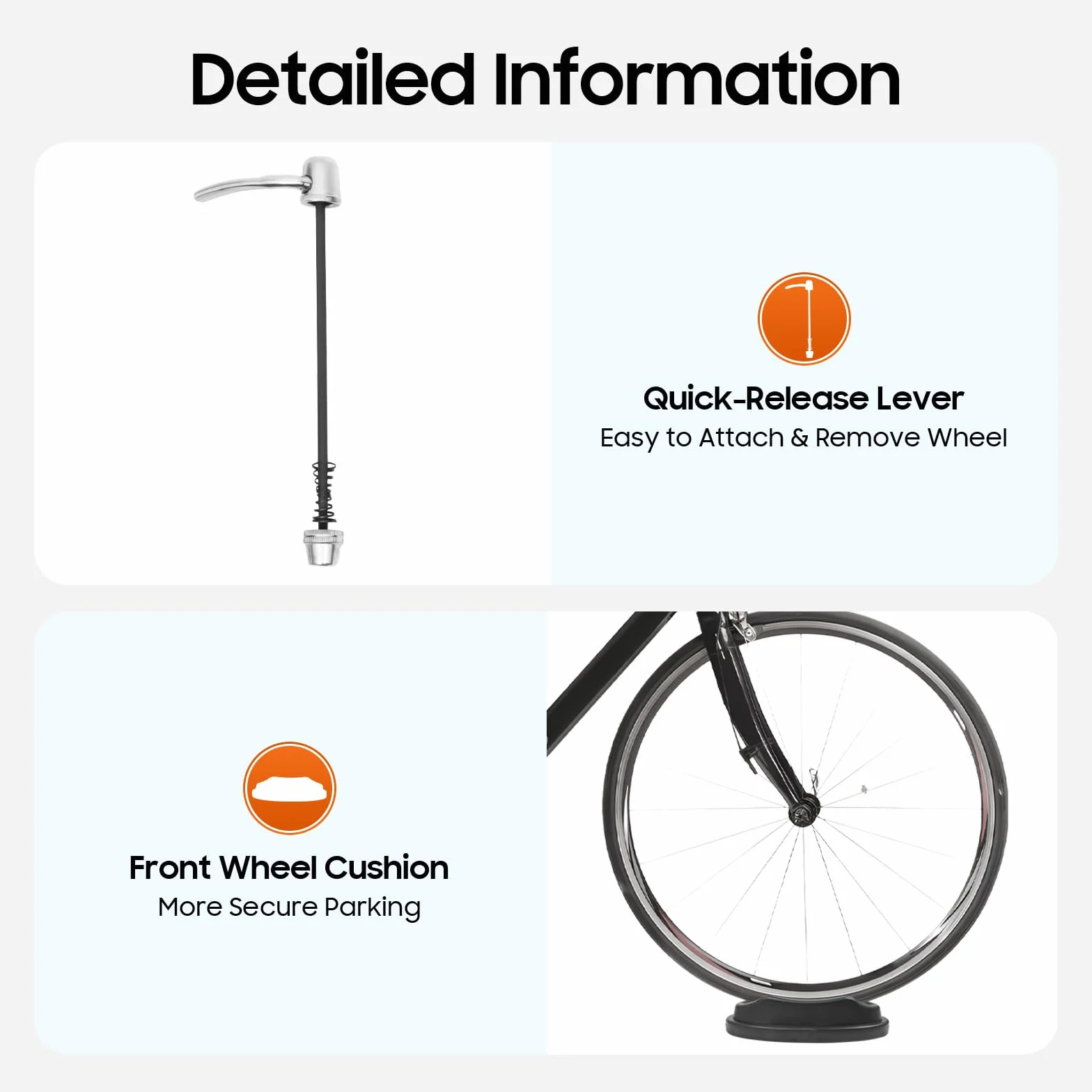 Allenatore a rulli per bicicletta con rotelle, per bicicletta da 26 – 29 pollici, per cyclette, per interni in bicicletta, a casa, in acciaio, nero