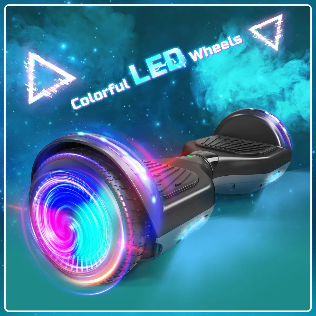 Hoverboard, hoverboard a due ruote da 6,5 pollici con altoparlante Bluetooth, luci LED colorate, regalo per bambini e ragazzi
