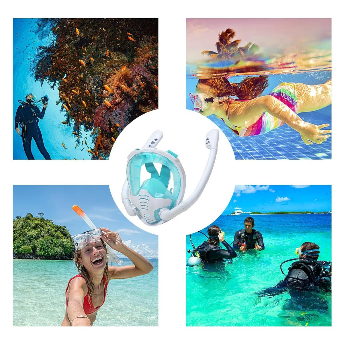 Goggles immersione piena faccia, attrezzatura da snorkeling Gli occhiali da | Attrezzatura per anti-Fog per adulti Donne e uomini Allenamento per il nuoto
