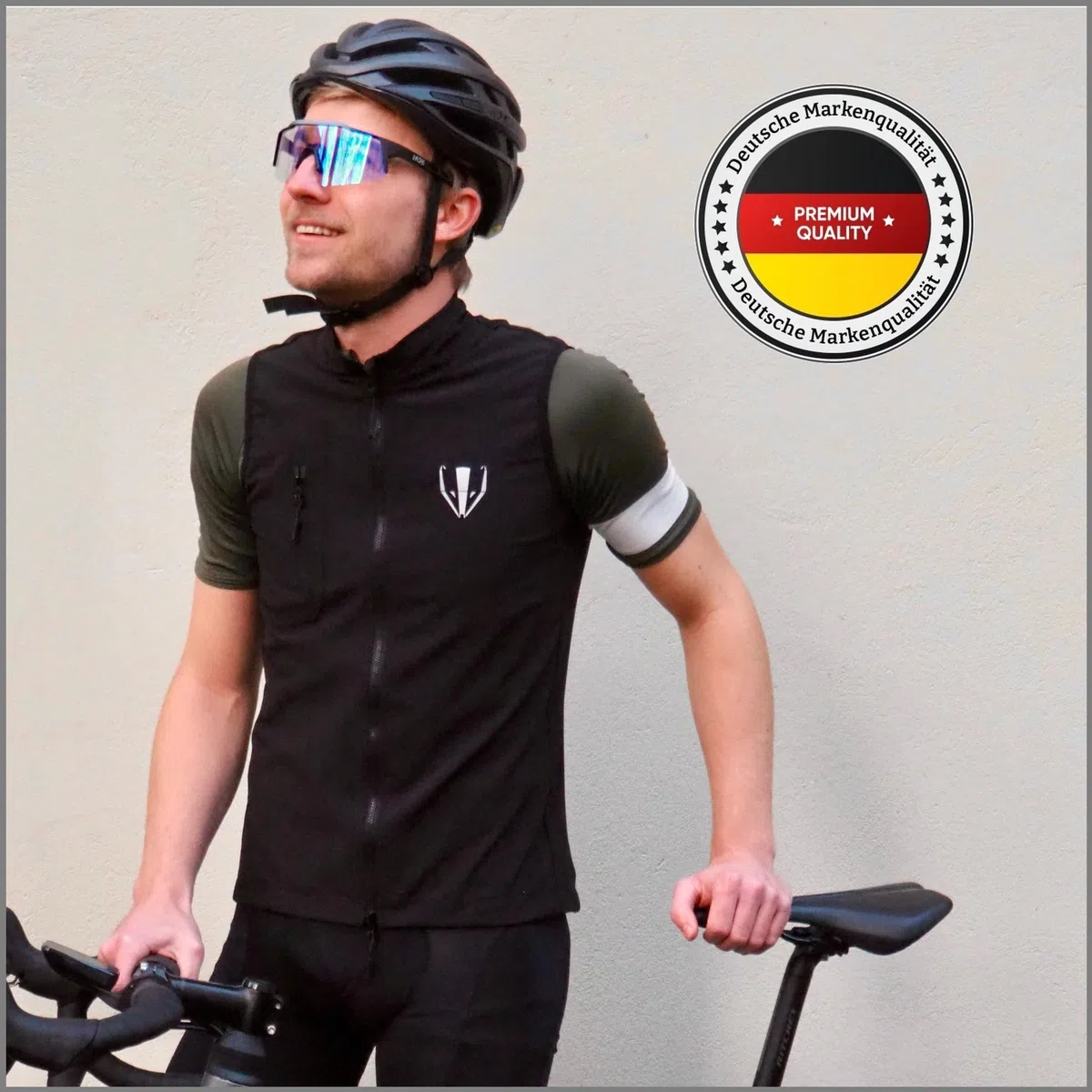 DACHS Occhiali da sole monocromatici unisex – UV400 occhiali da ciclismo auto-tonici – lenti rosse/blu