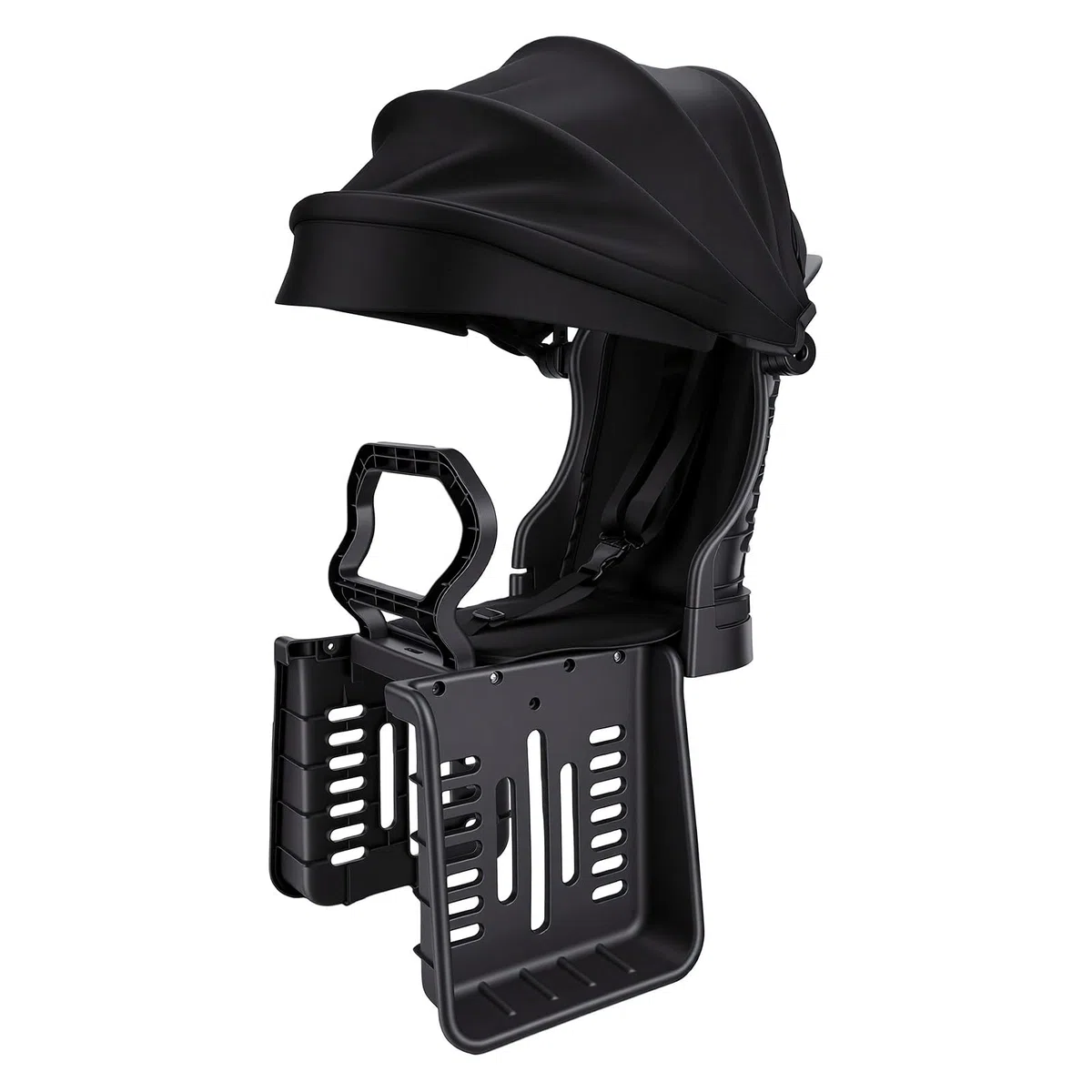 Alomejor Seggiolino Posteriore per Bicicletta, Sedile Bici con Parasole e | Telaio in PP di Alta qualità, Schienale Ventilato, 100 Kg, per Bici Standard e
