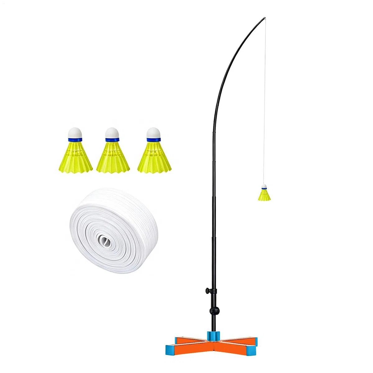 Allenamento Singolo Badminton Strumento Pieghevole Portatile per Pratica | Supporto Allenamento Badminton Per Donne Uomini Ragazzi Uso Interno Esterno Casa E Giardino