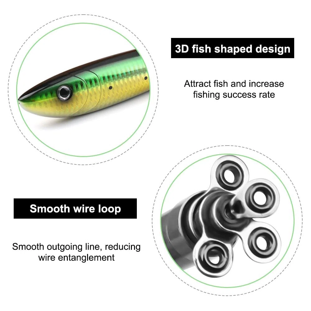 Canna Telescopica da Pesca, Canne da Pesce Telescopic Leggera a Forma con Mulinello e Lenza, Fishing Rod Pole Regolabile per la Pesci in Acqua Salata e Dolce